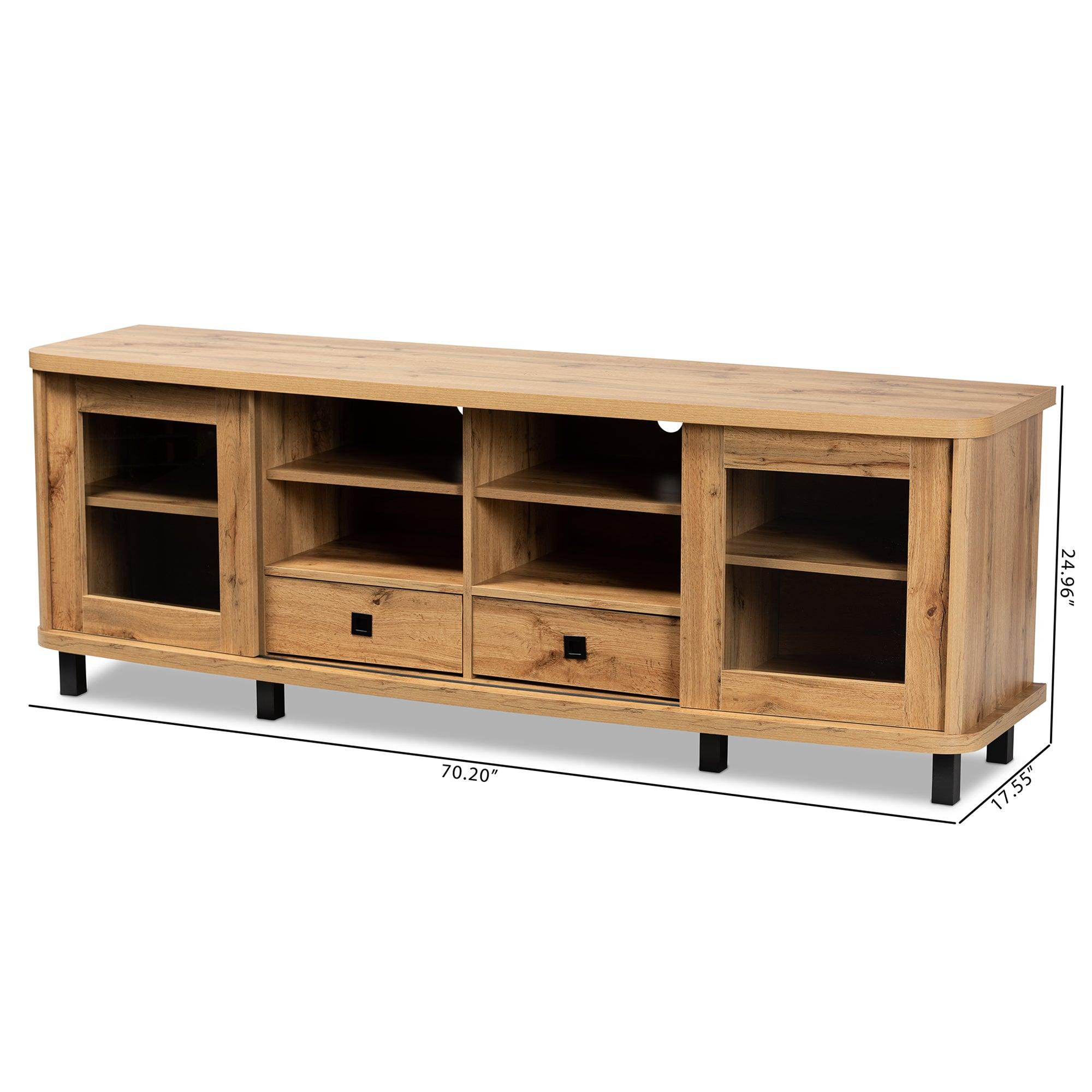 Walda Modern and Contemporary Finished Wood 2-Drawer TV Stand