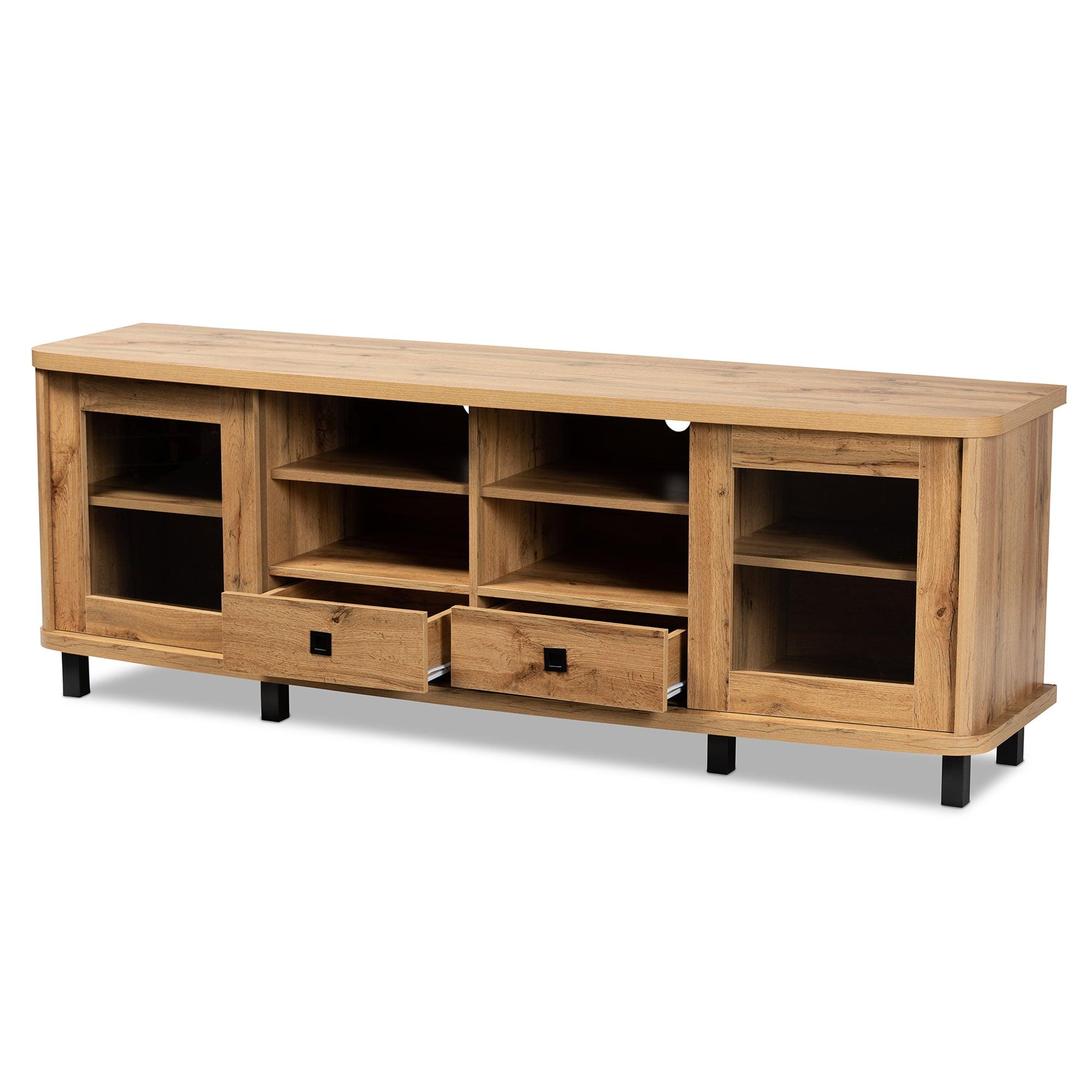 Walda Modern and Contemporary Finished Wood 2-Drawer TV Stand