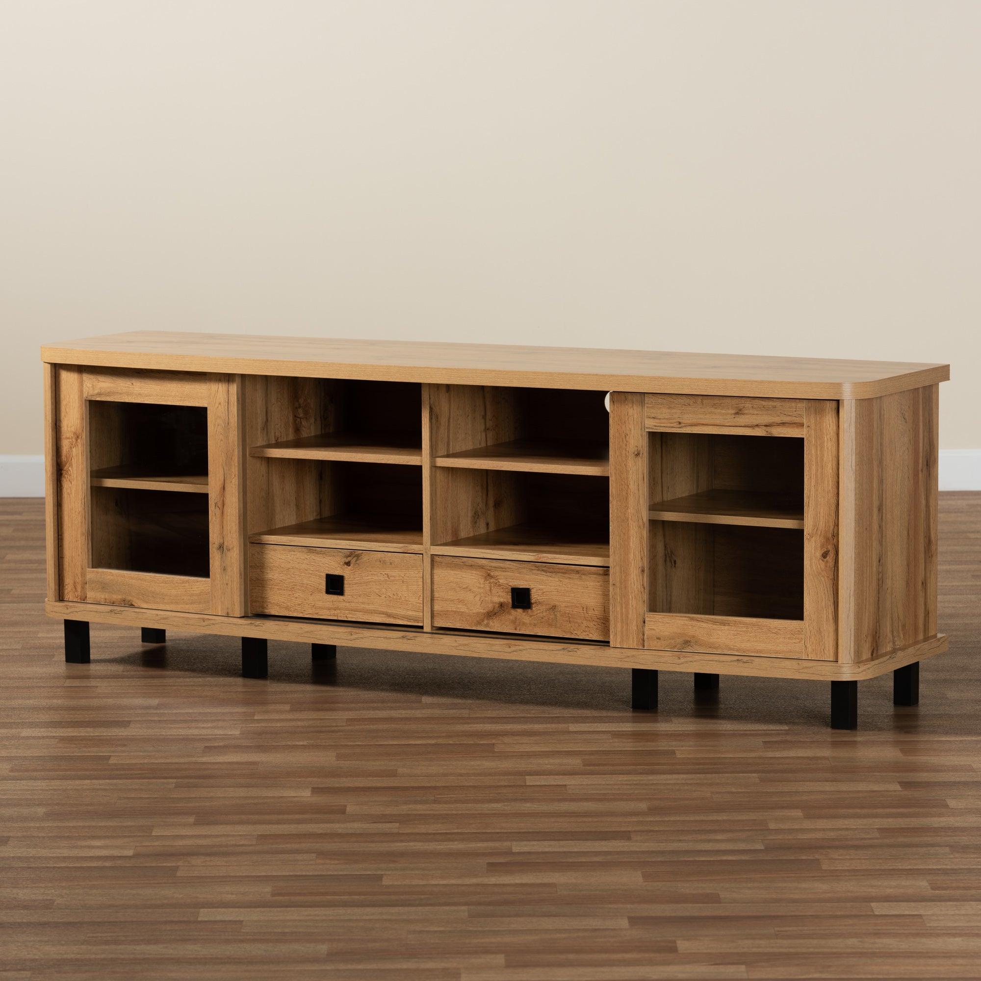 Walda Modern and Contemporary Finished Wood 2-Drawer TV Stand