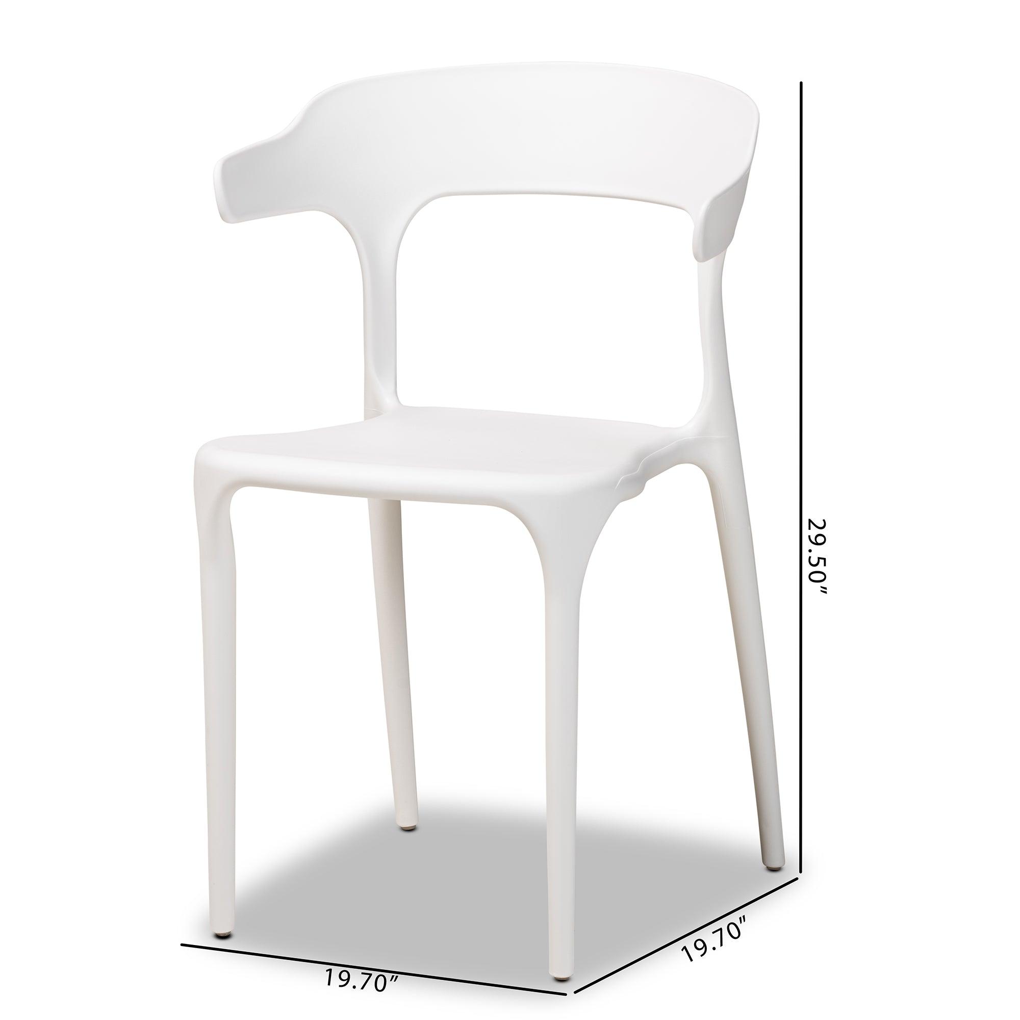 Gould Modern Transtional Plastic 4-Piece Dining Chair Set