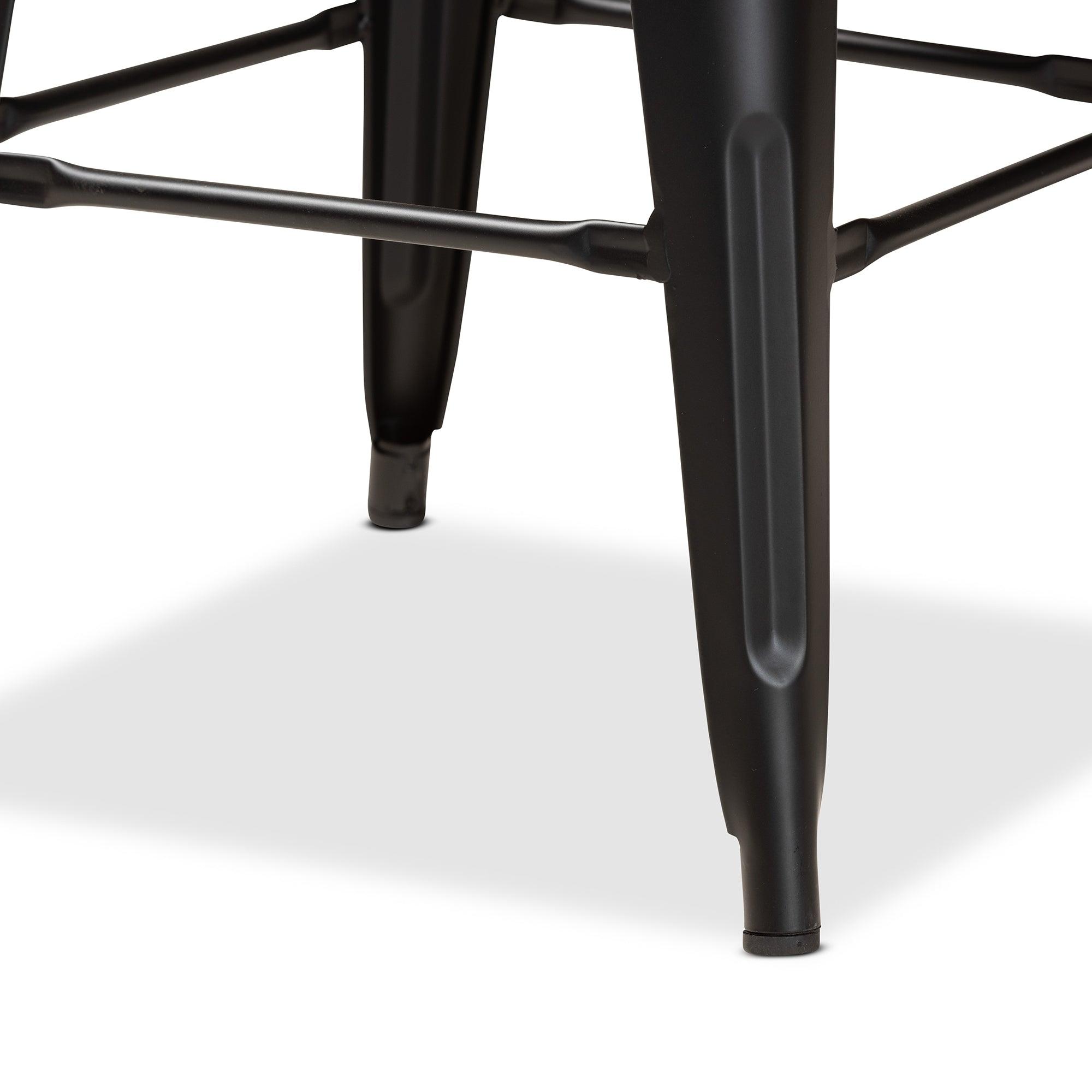 Horton Modern and Contemporary Industrial Finished Metal 4-Piece Stackable Counter Stool Set