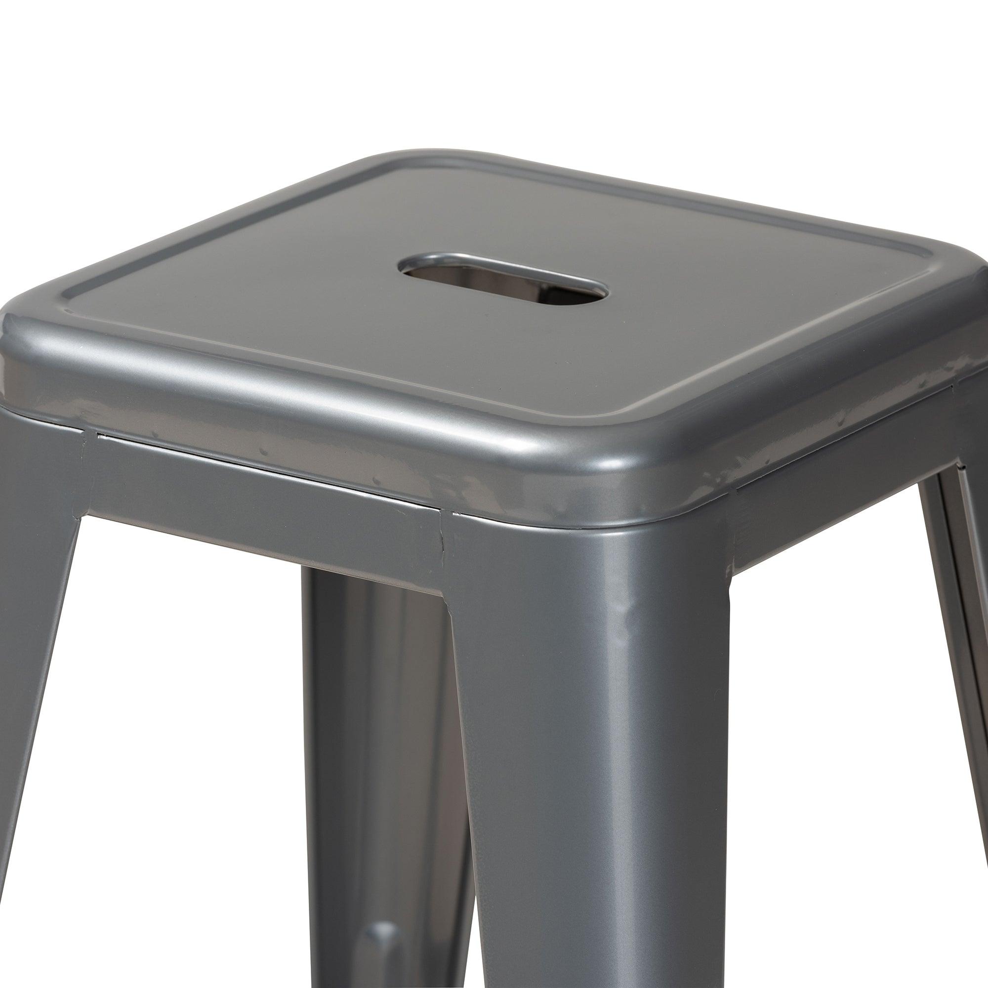 Horton Modern and Contemporary Industrial Finished Metal 4-Piece Stackable Counter Stool Set