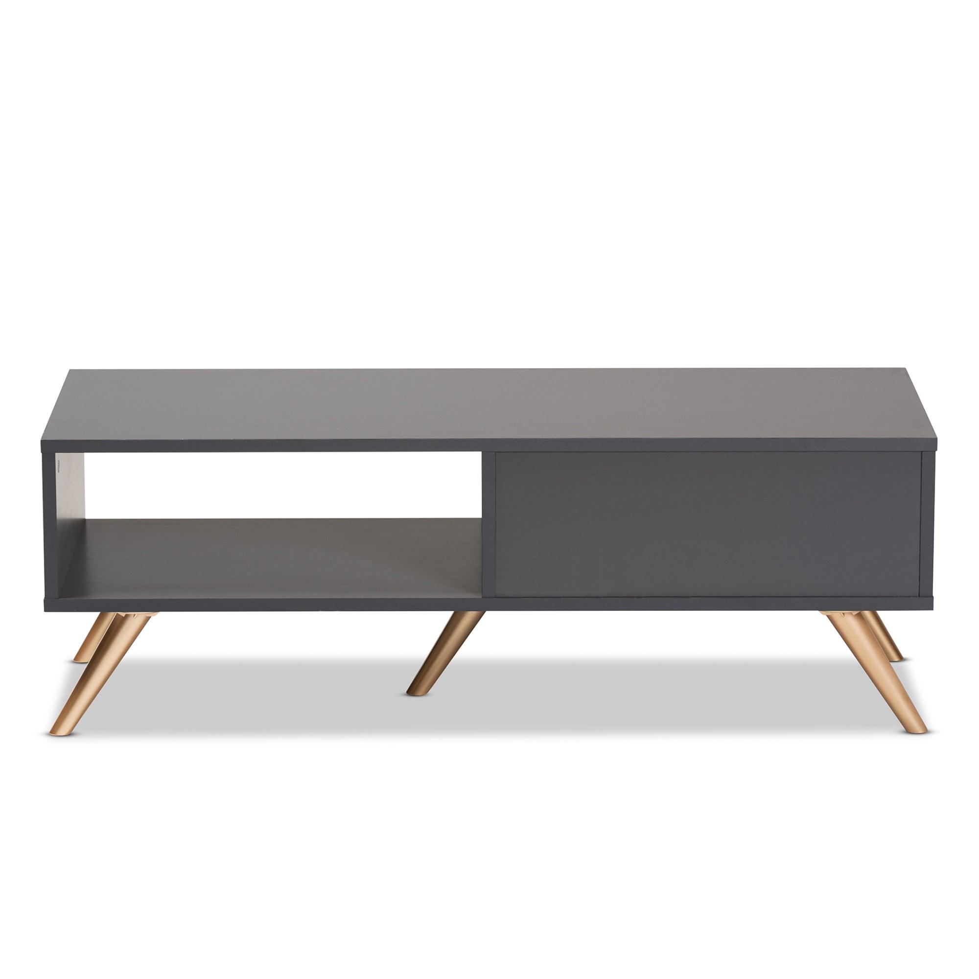 Kelson Modern and Contemporary Dark and Finished Wood Coffee Table