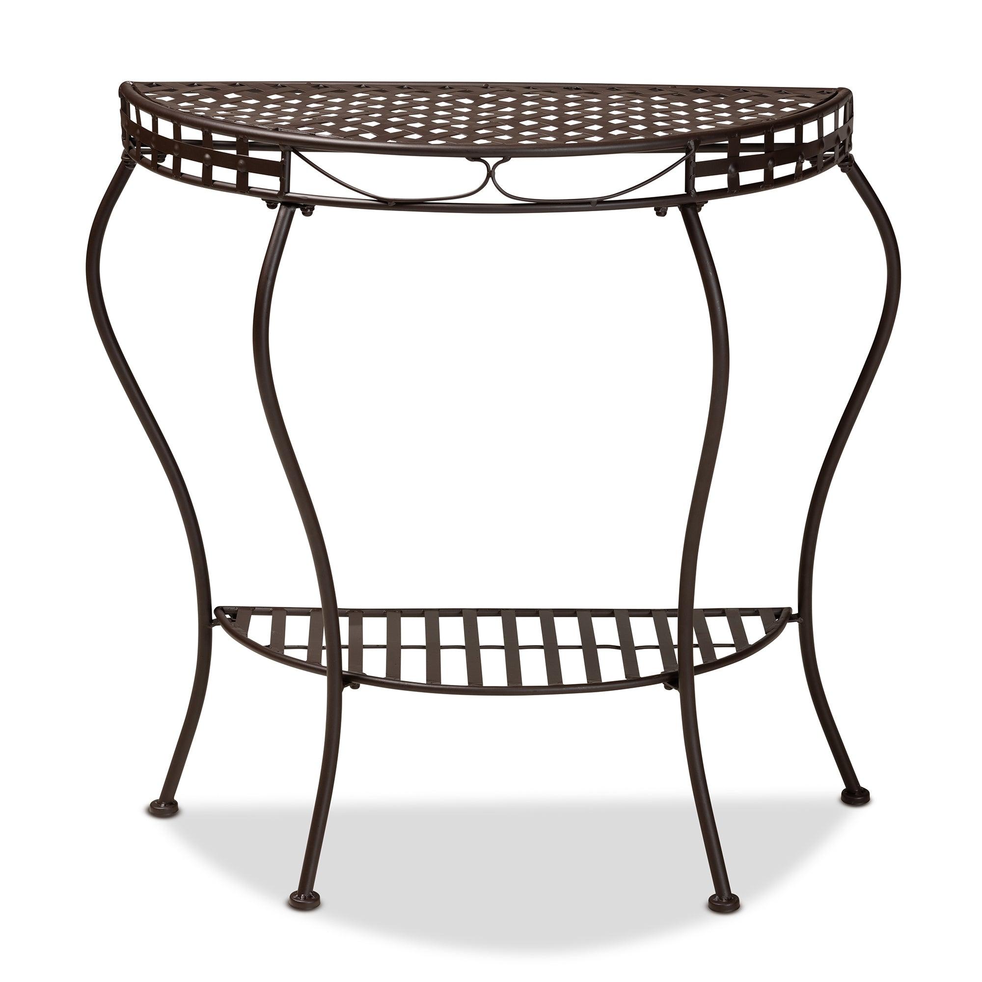 Laraine Modern and Contemporary Metal Outdoor Console Table