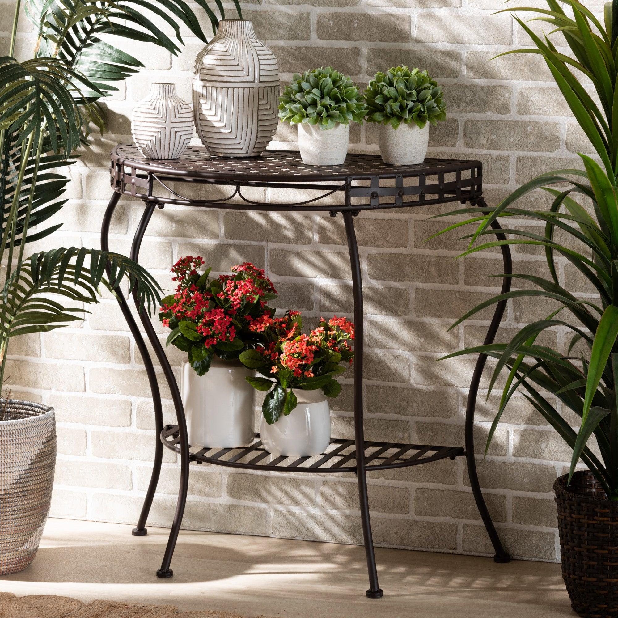 Laraine Modern and Contemporary Metal Outdoor Console Table