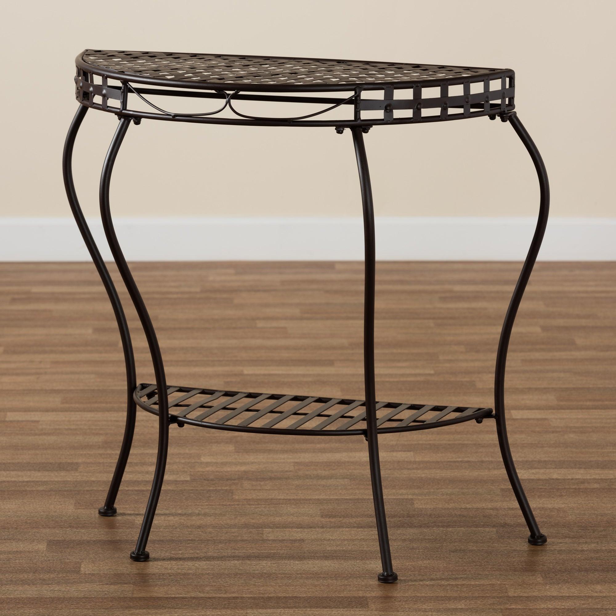 Laraine Modern and Contemporary Metal Outdoor Console Table