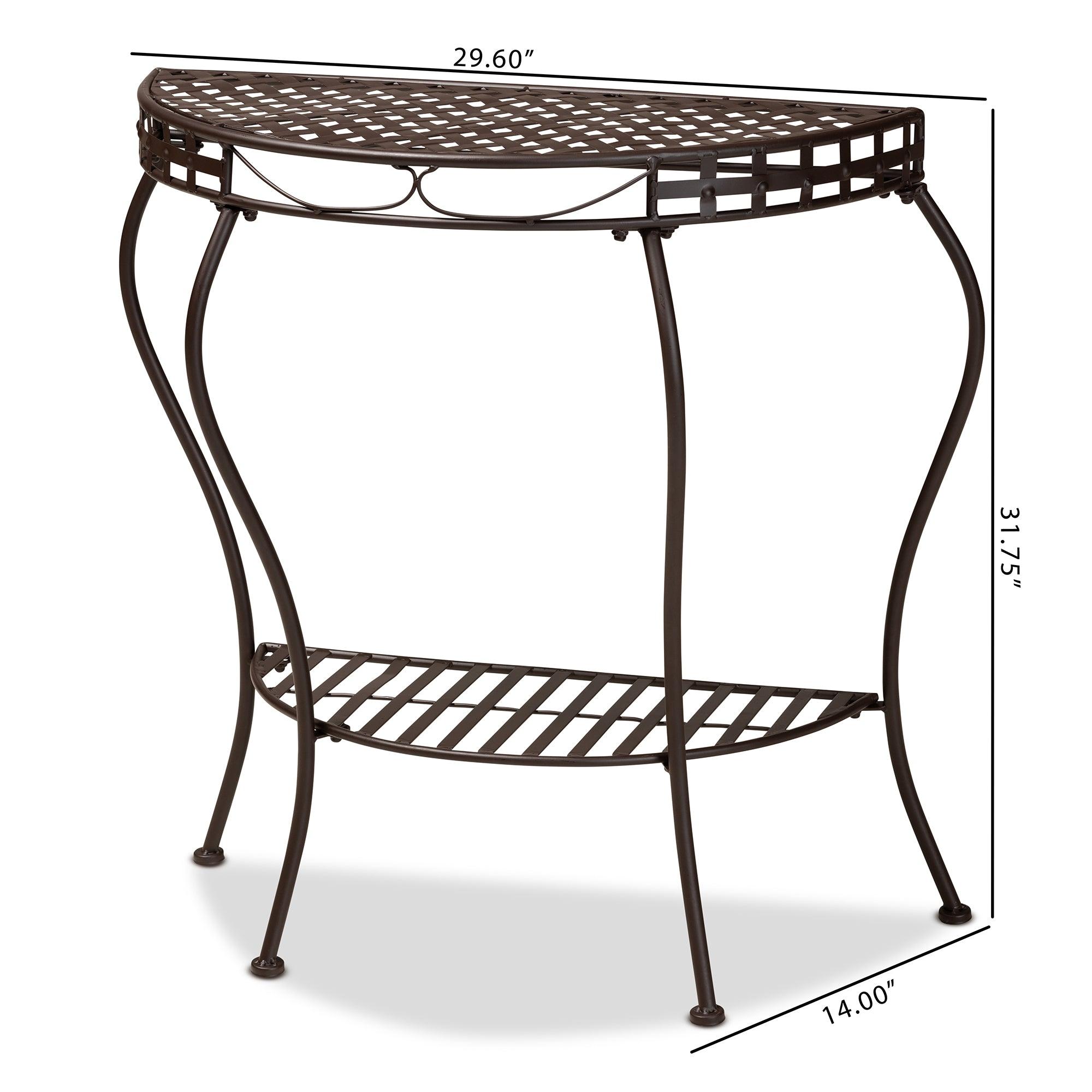 Laraine Modern and Contemporary Metal Outdoor Console Table