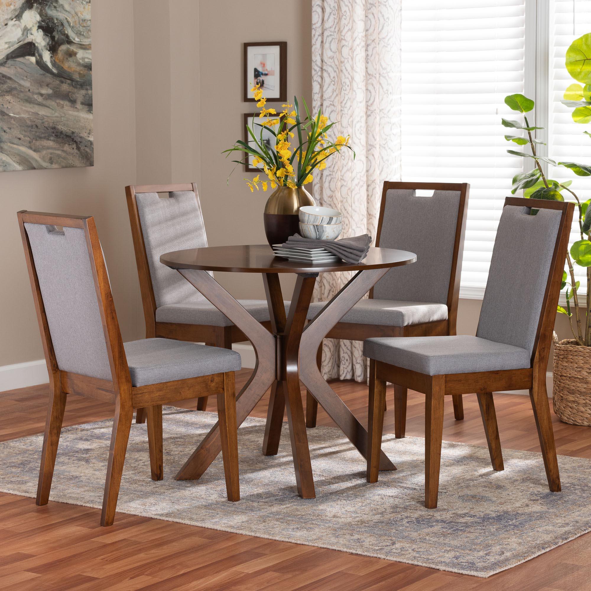 Eira Modern and Wood 5-Piece Dining Set