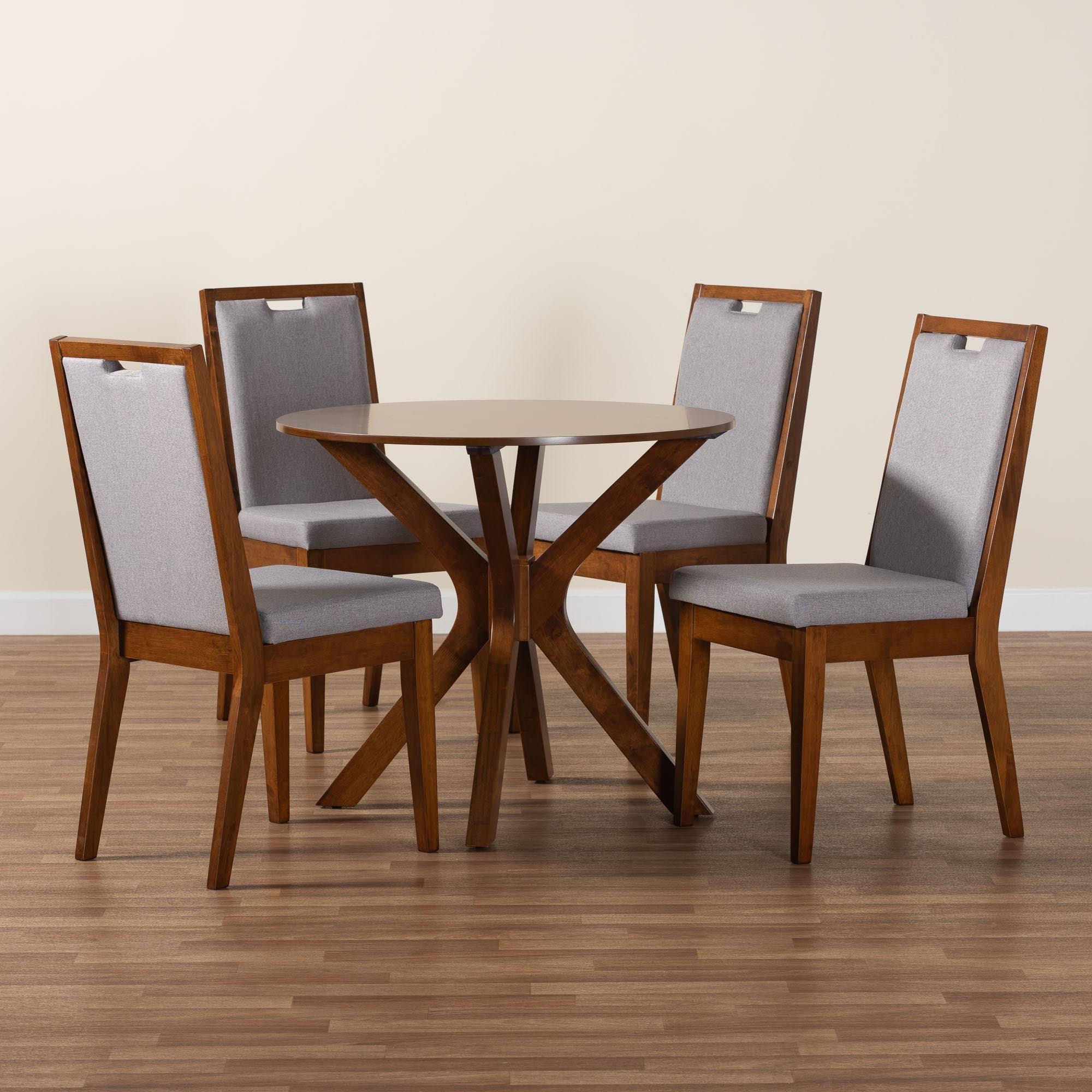 Eira Modern and Wood 5-Piece Dining Set