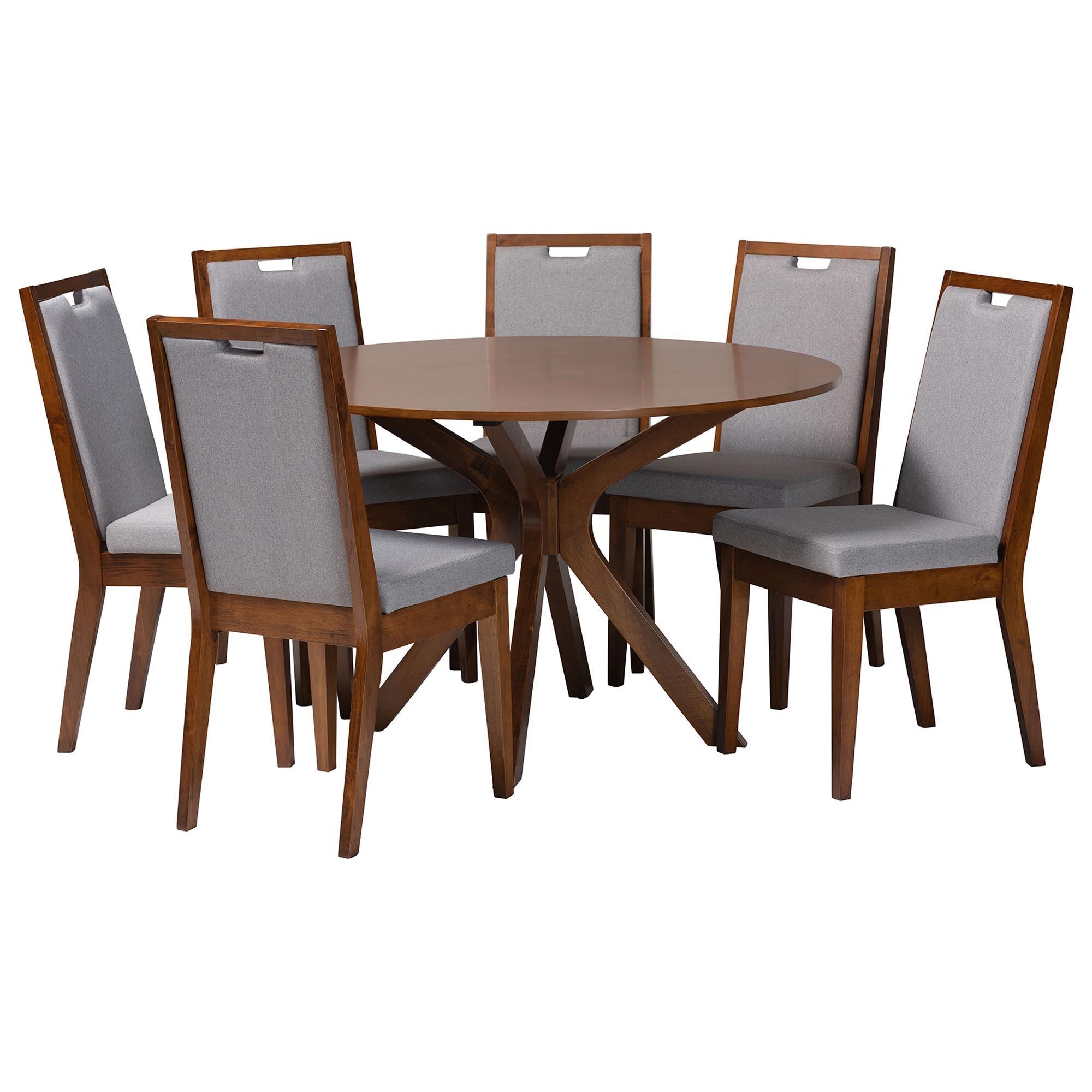 Eira Modern and Wood 7-Piece Dining Set