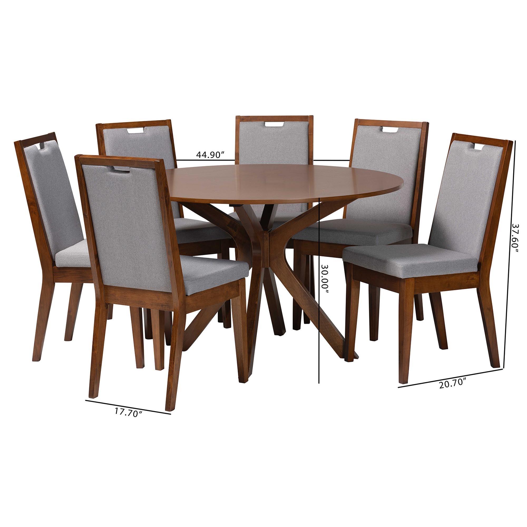 Eira Modern and Wood 7-Piece Dining Set