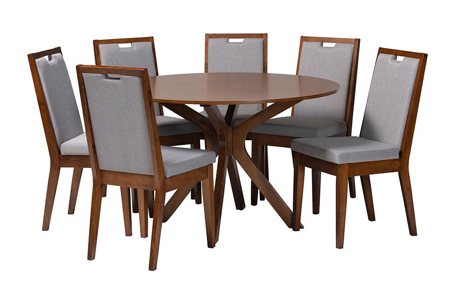 Eira Modern and Wood 7-Piece Dining Set