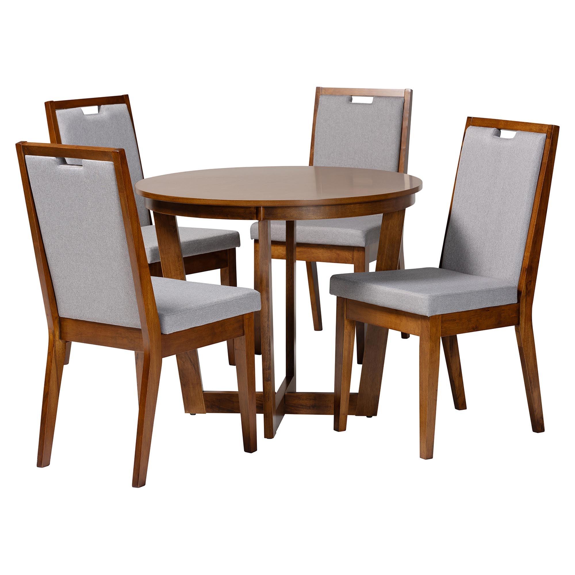 Ana Modern and Wood 5-Piece Dining Set