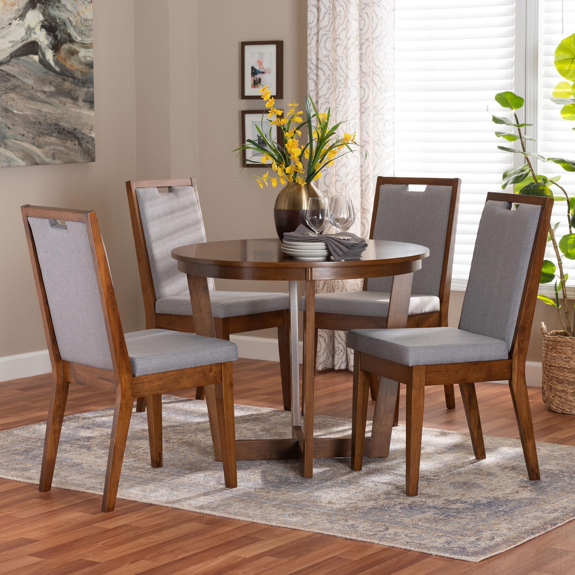 Ana Modern and Wood 5-Piece Dining Set