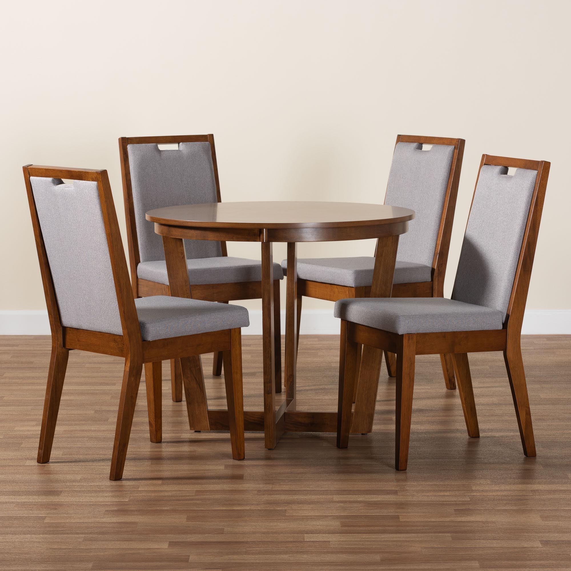 Ana Modern and Wood 5-Piece Dining Set