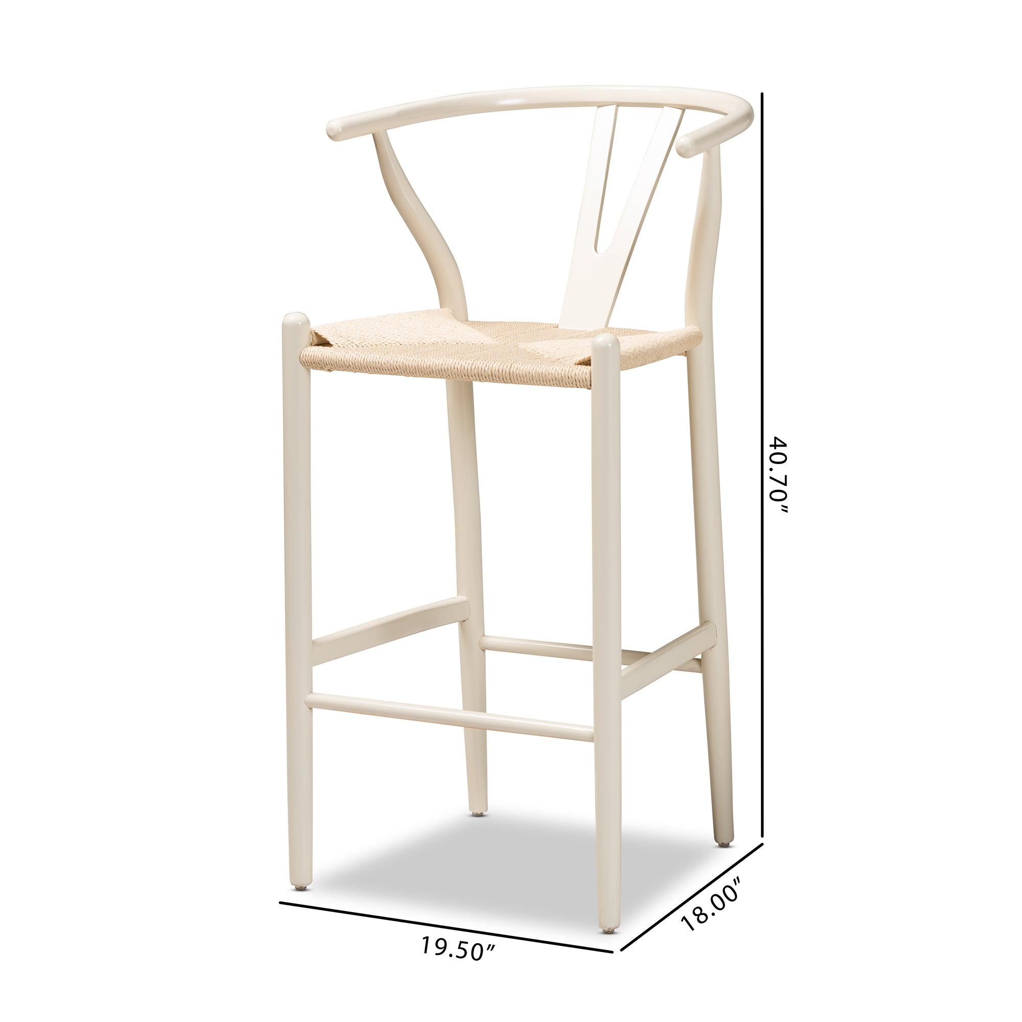 Paxton Modern and Contemporary Finished Wood 2-Piece Bar Stool Set