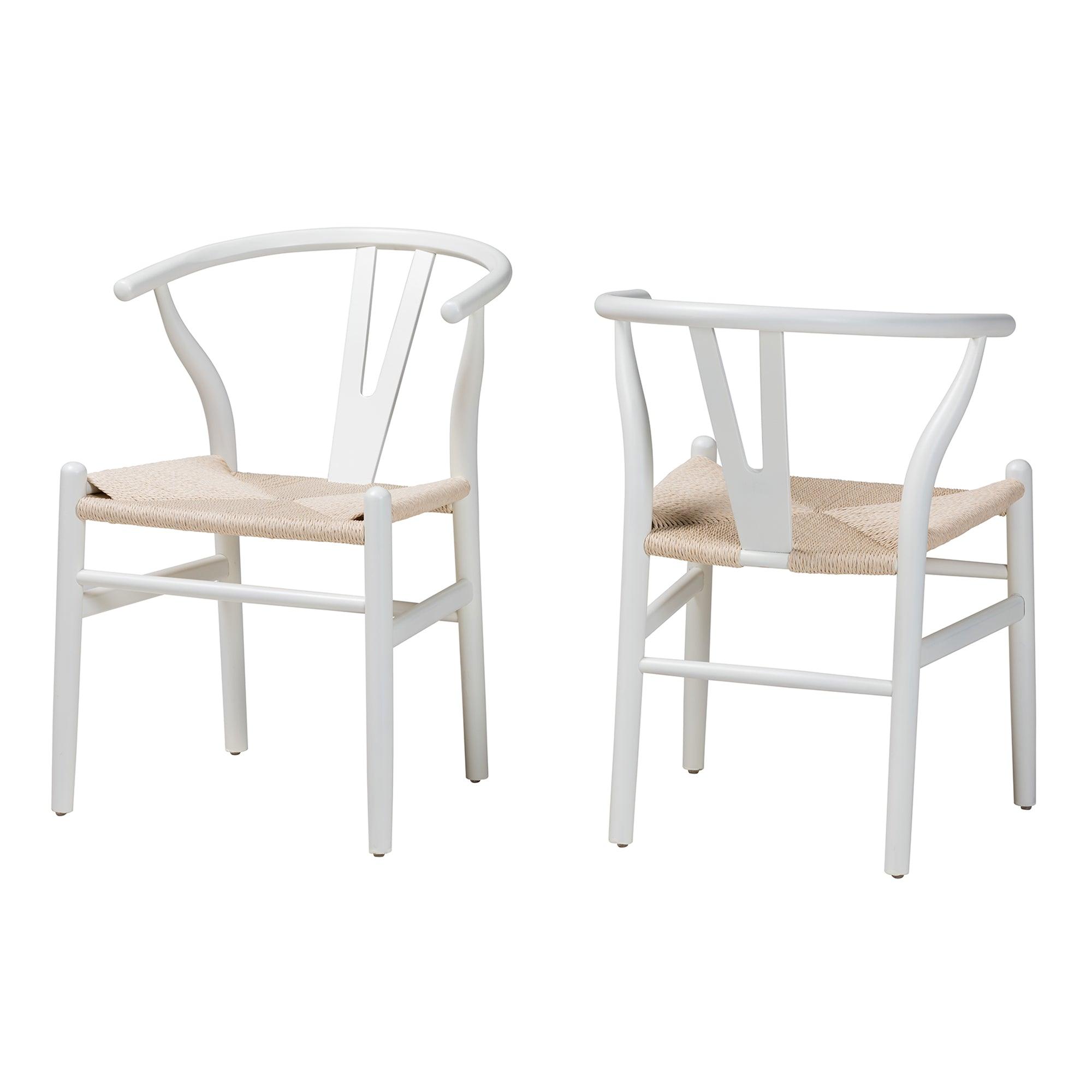 Paxton Modern Finished Wood 2-Piece Dining Chair Set