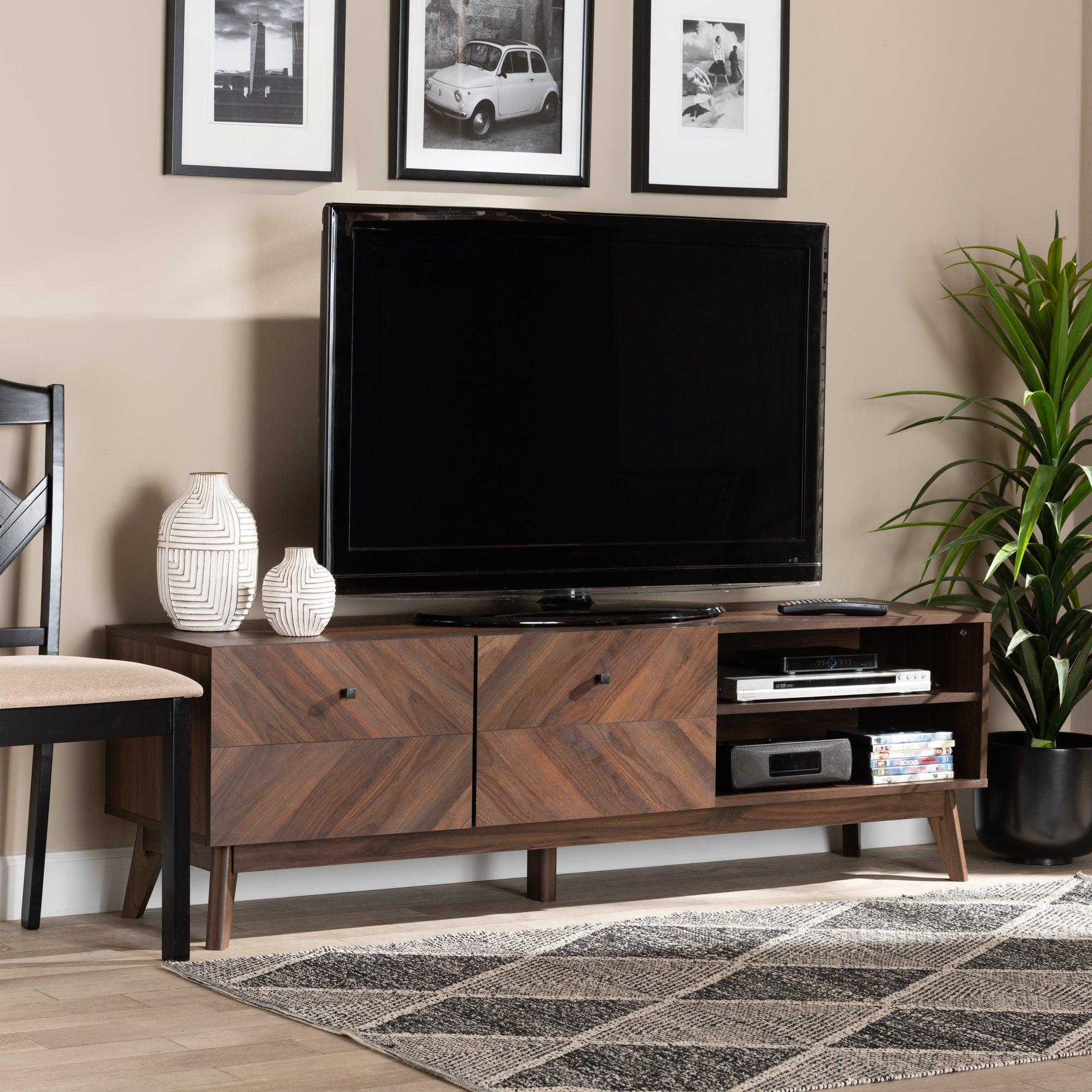 Hartman Mid-Century Modern Finished Wood TV Stand