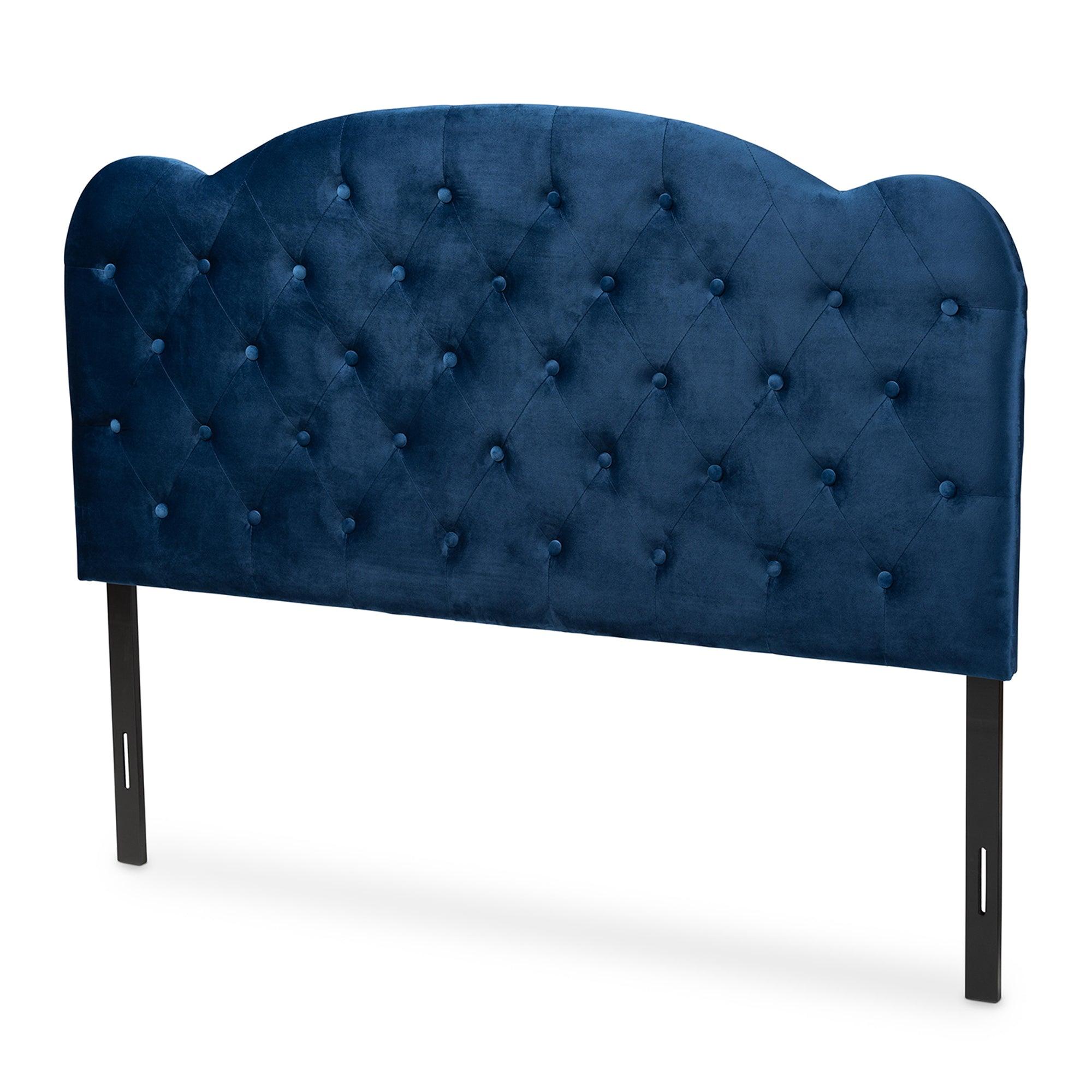 Clovis Modern and Contemporary Velvet Fabric Upholstered Headboard