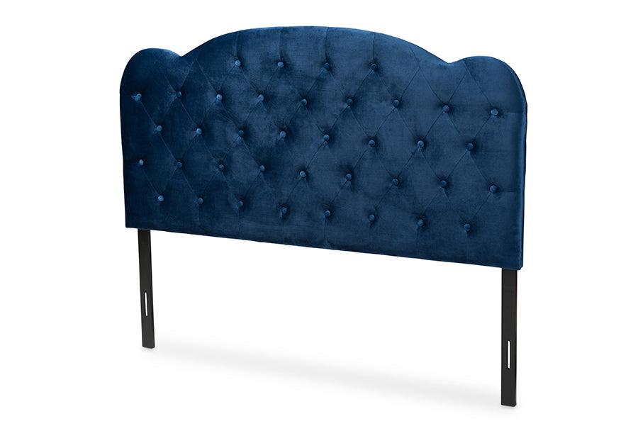 Clovis Modern and Contemporary Velvet Fabric Upholstered Headboard