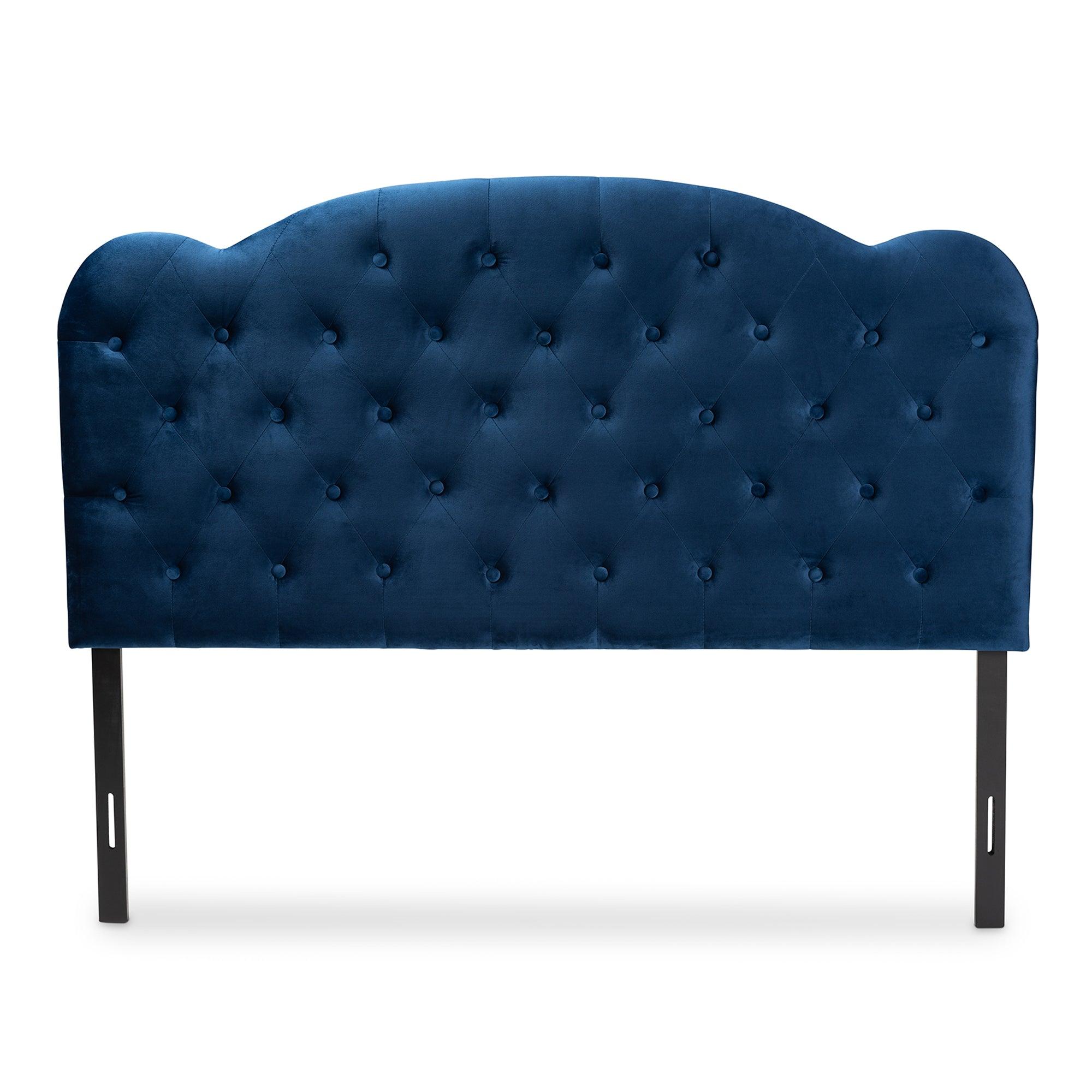 Clovis Modern and Contemporary Velvet Fabric Upholstered Headboard