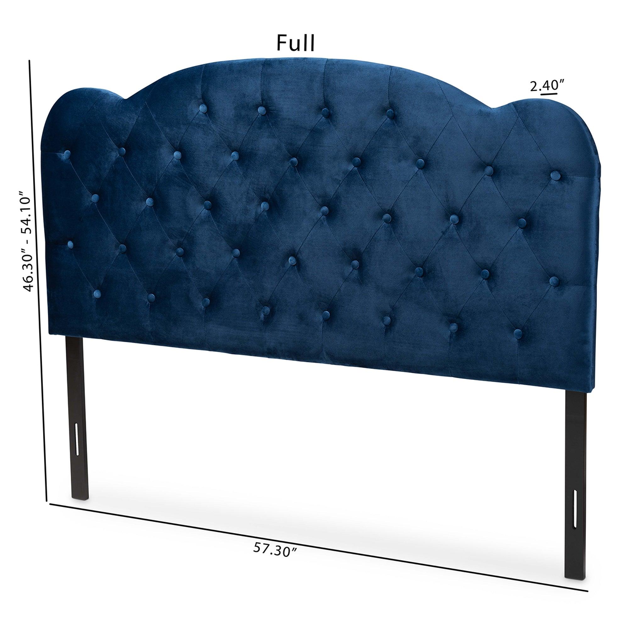 Clovis Modern and Contemporary Velvet Fabric Upholstered Headboard