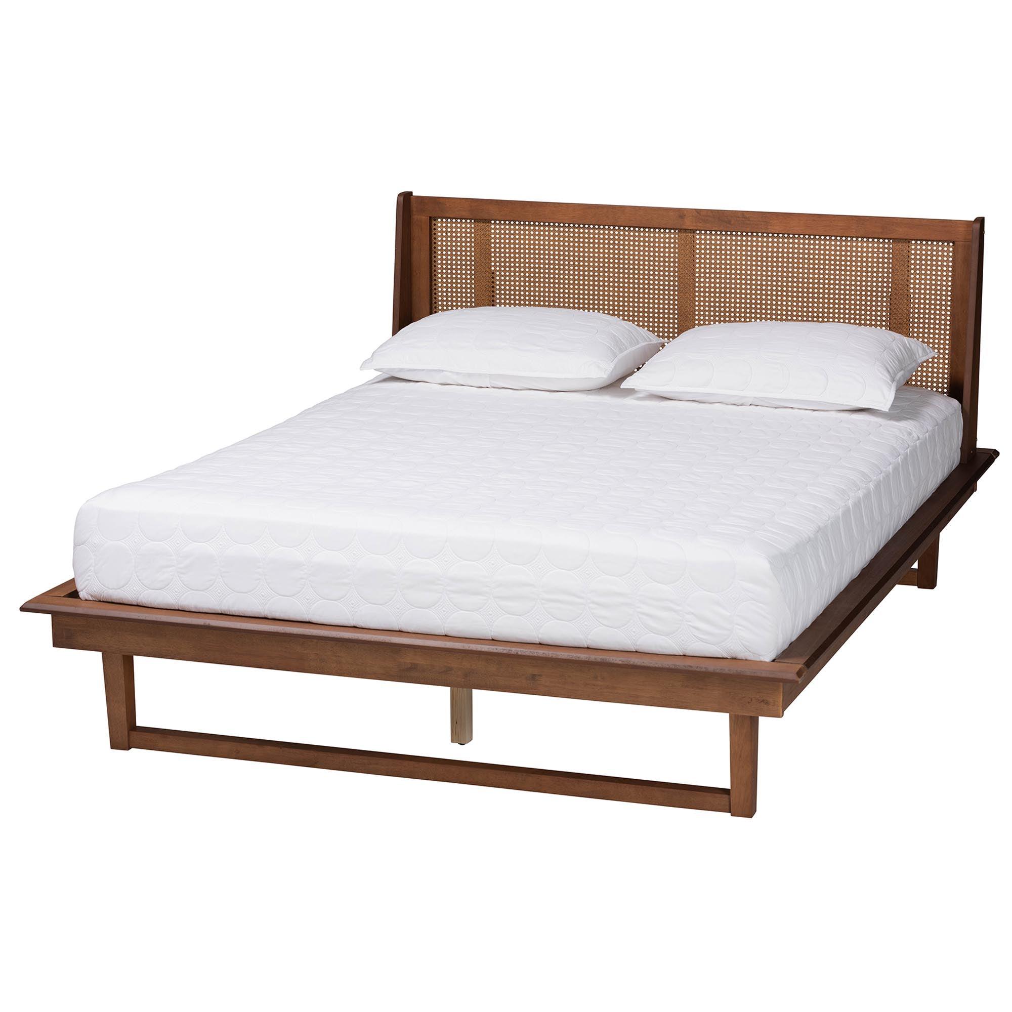 Aveena Mid-Century Modern Finished Wood Platform Bed