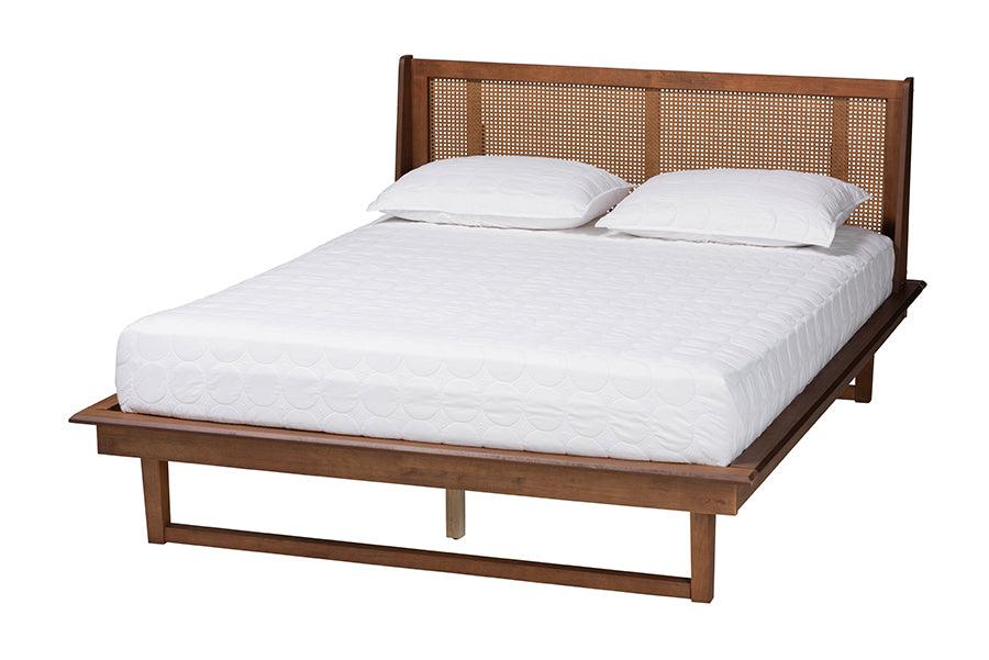 Aveena Mid-Century Modern Finished Wood Platform Bed