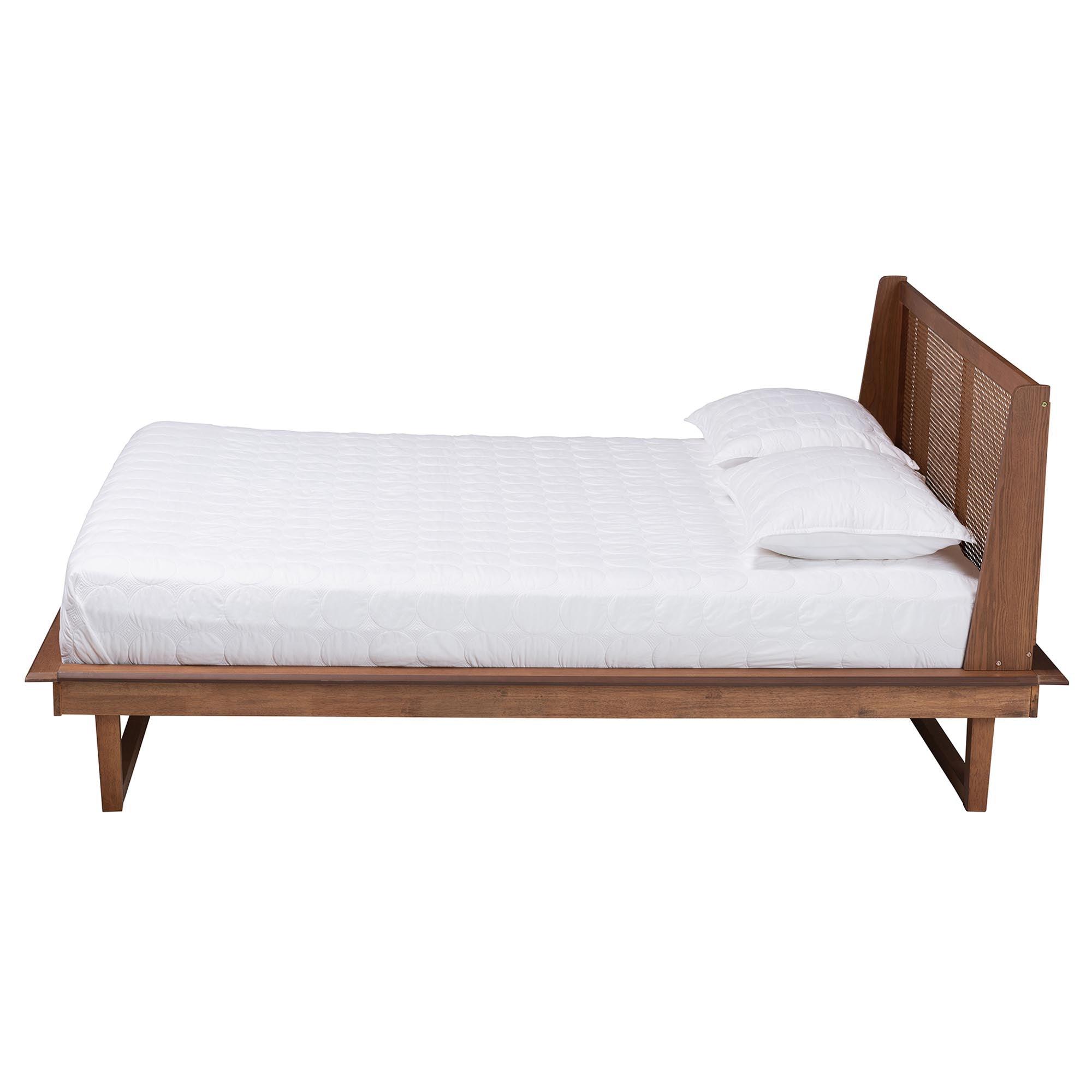 Aveena Mid-Century Modern Finished Wood Platform Bed