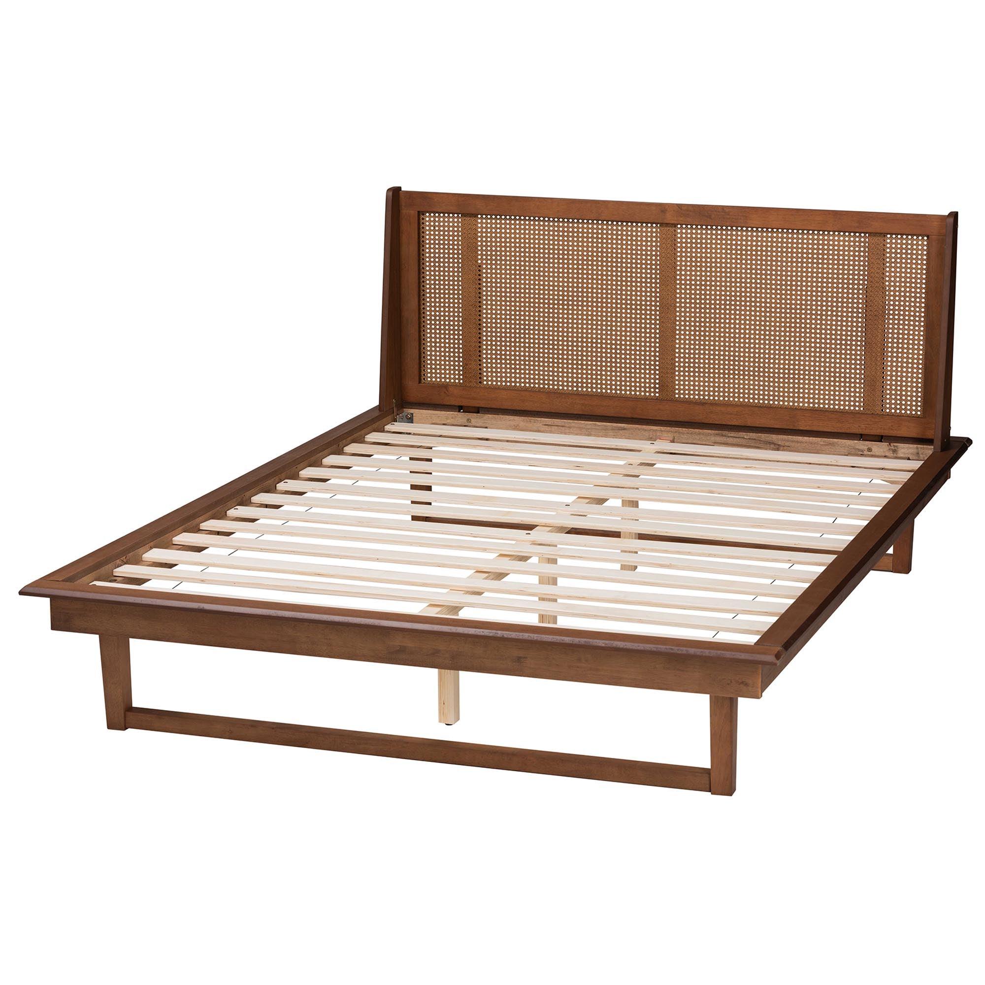 Aveena Mid-Century Modern Finished Wood Platform Bed