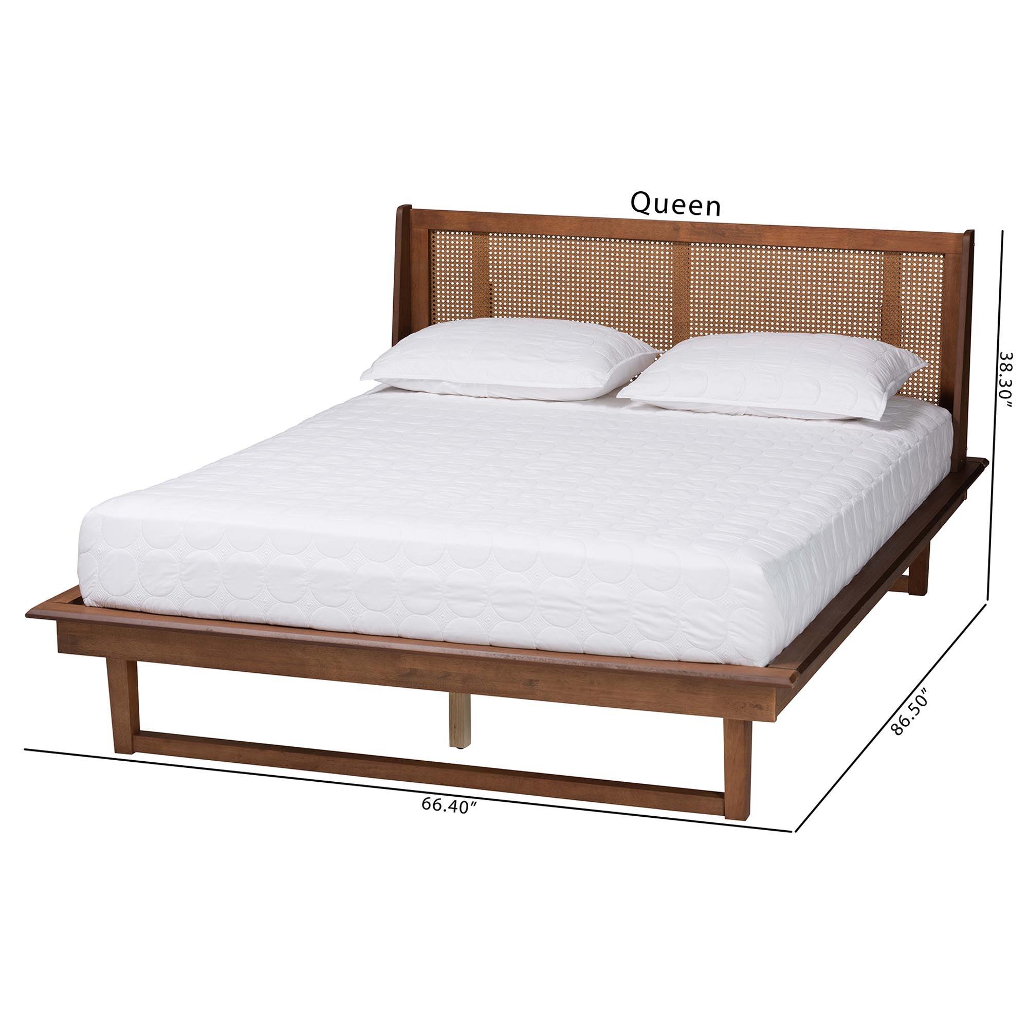 Aveena Mid-Century Modern Finished Wood Platform Bed