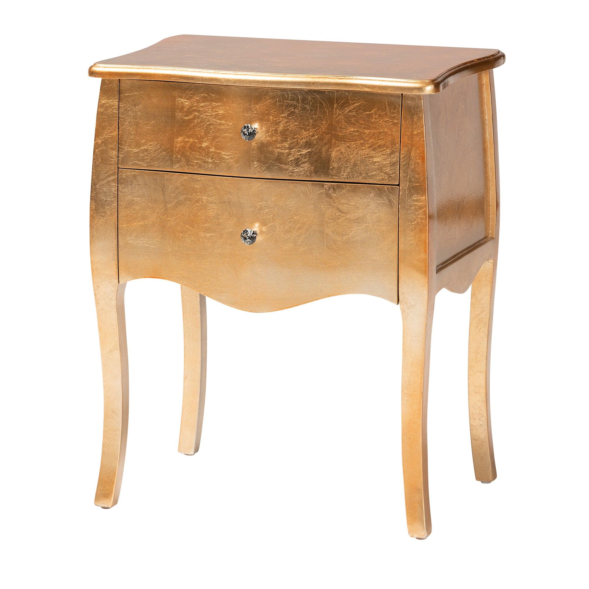 Patrice Classic and Traditional Finished Wood 2-Drawer End Table