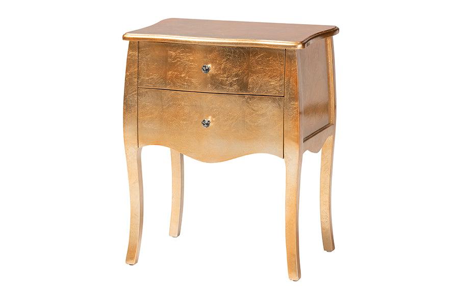 Patrice Classic and Traditional Finished Wood 2-Drawer End Table