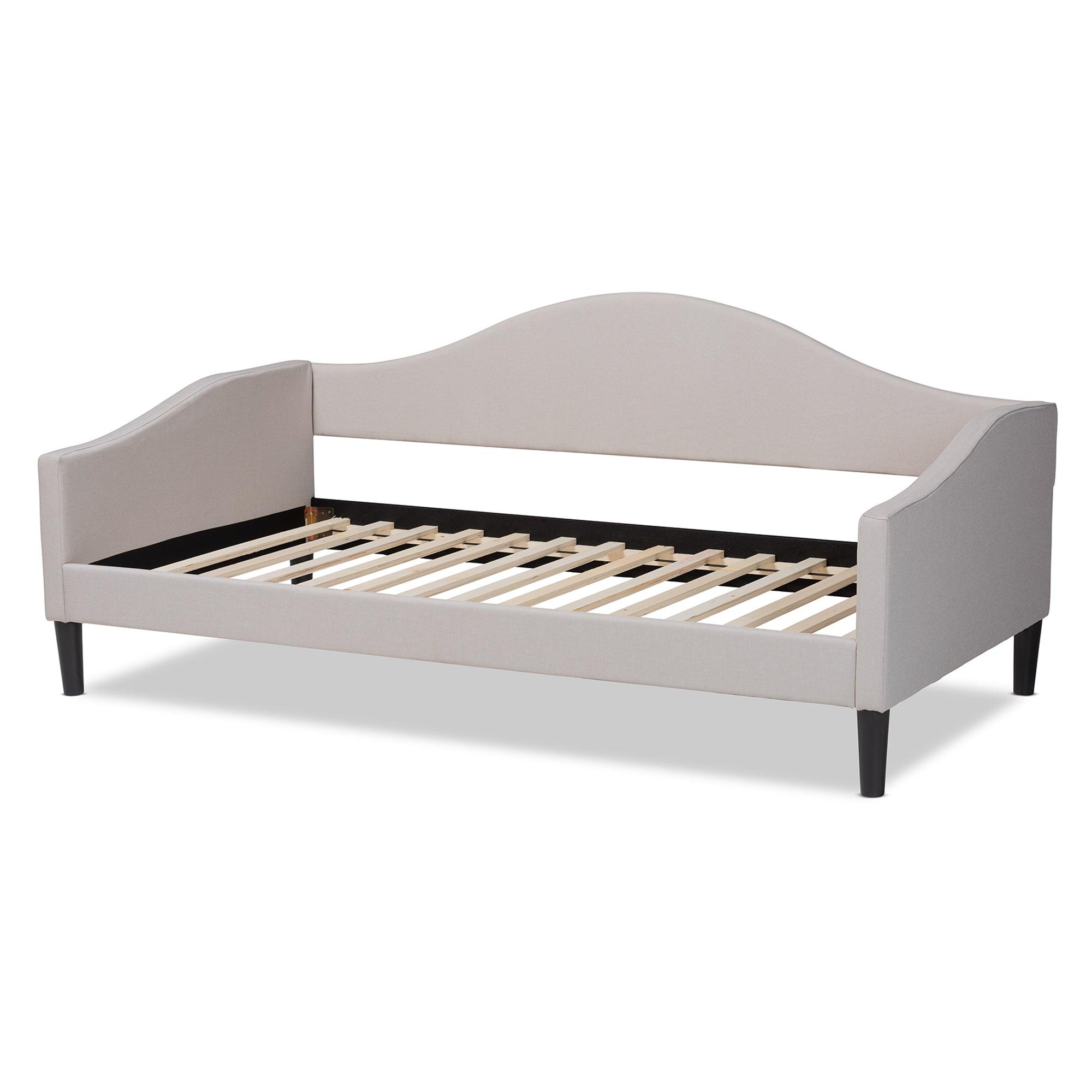 Milligan Modern and Contemporary Fabric Upholstered and Finished Wood Daybed