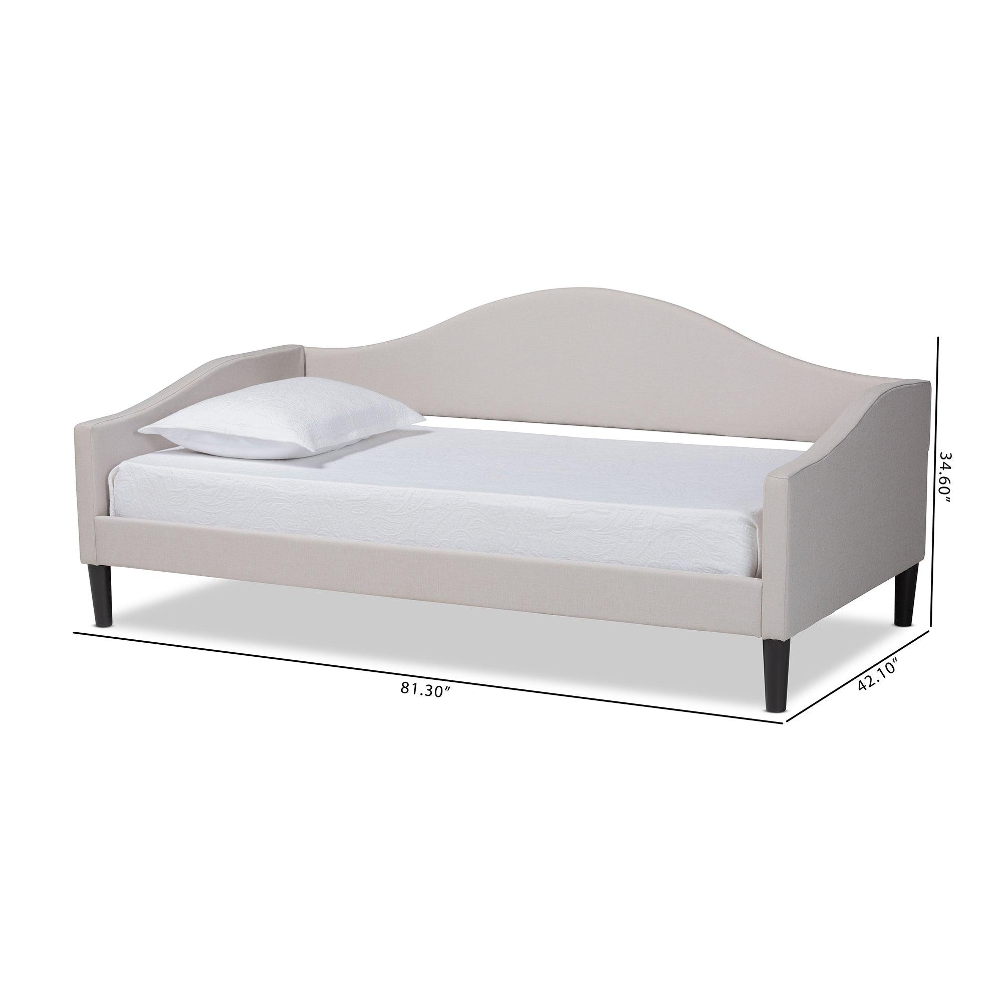 Milligan Modern and Contemporary Fabric Upholstered and Finished Wood Daybed