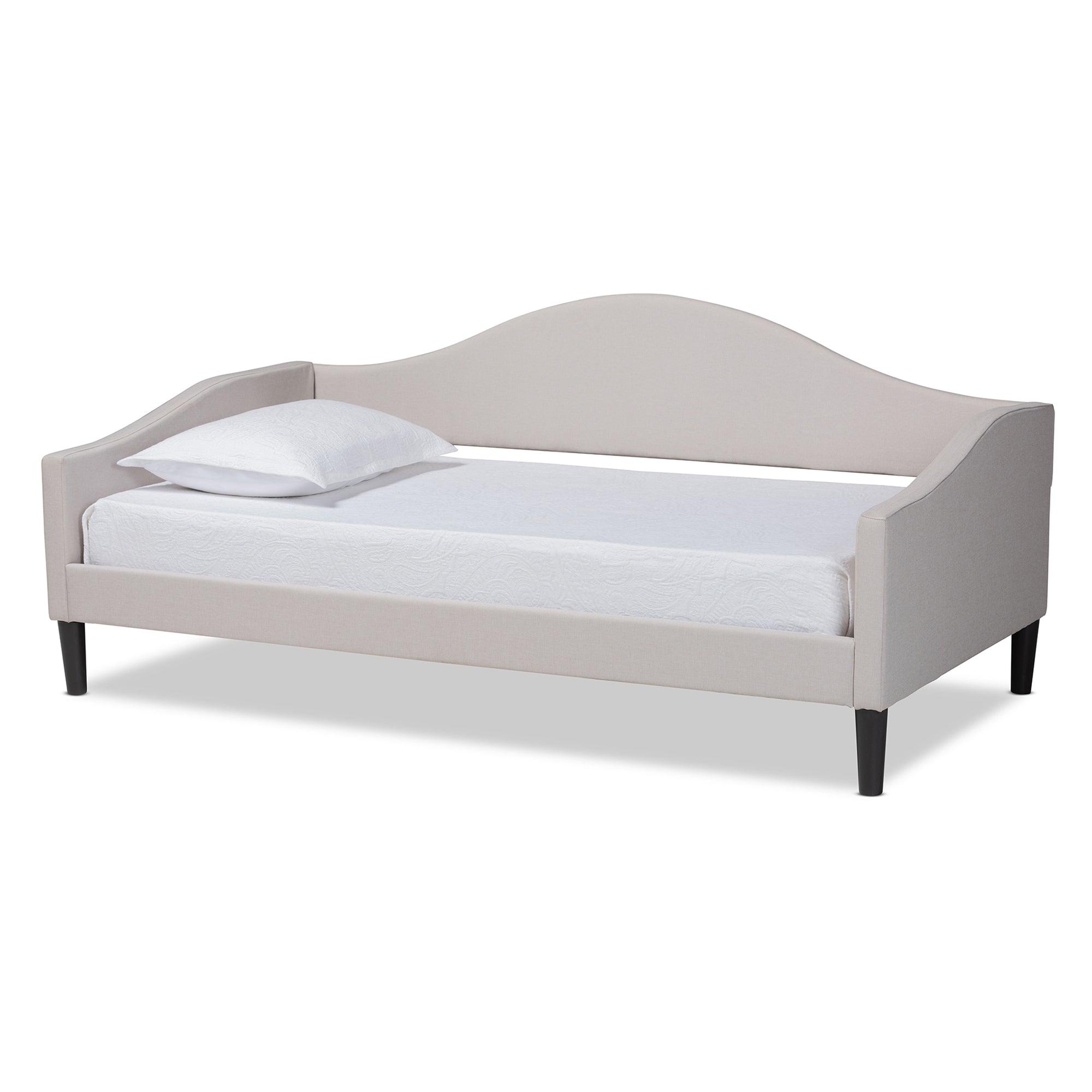 Milligan Modern and Contemporary Fabric Upholstered and Finished Wood Daybed