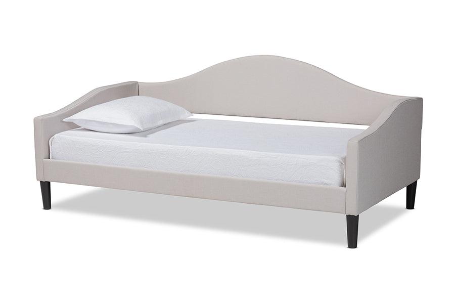 Milligan Modern and Contemporary Fabric Upholstered and Finished Wood Daybed