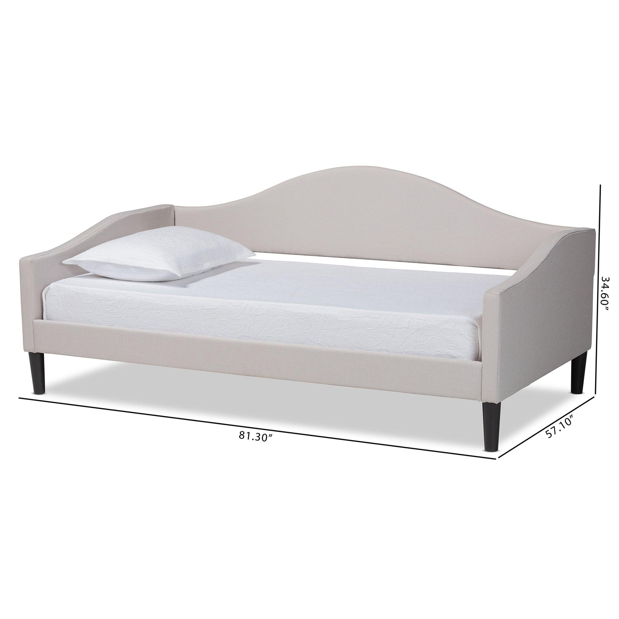 Milligan Modern and Contemporary Fabric Upholstered and Finished Wood Daybed