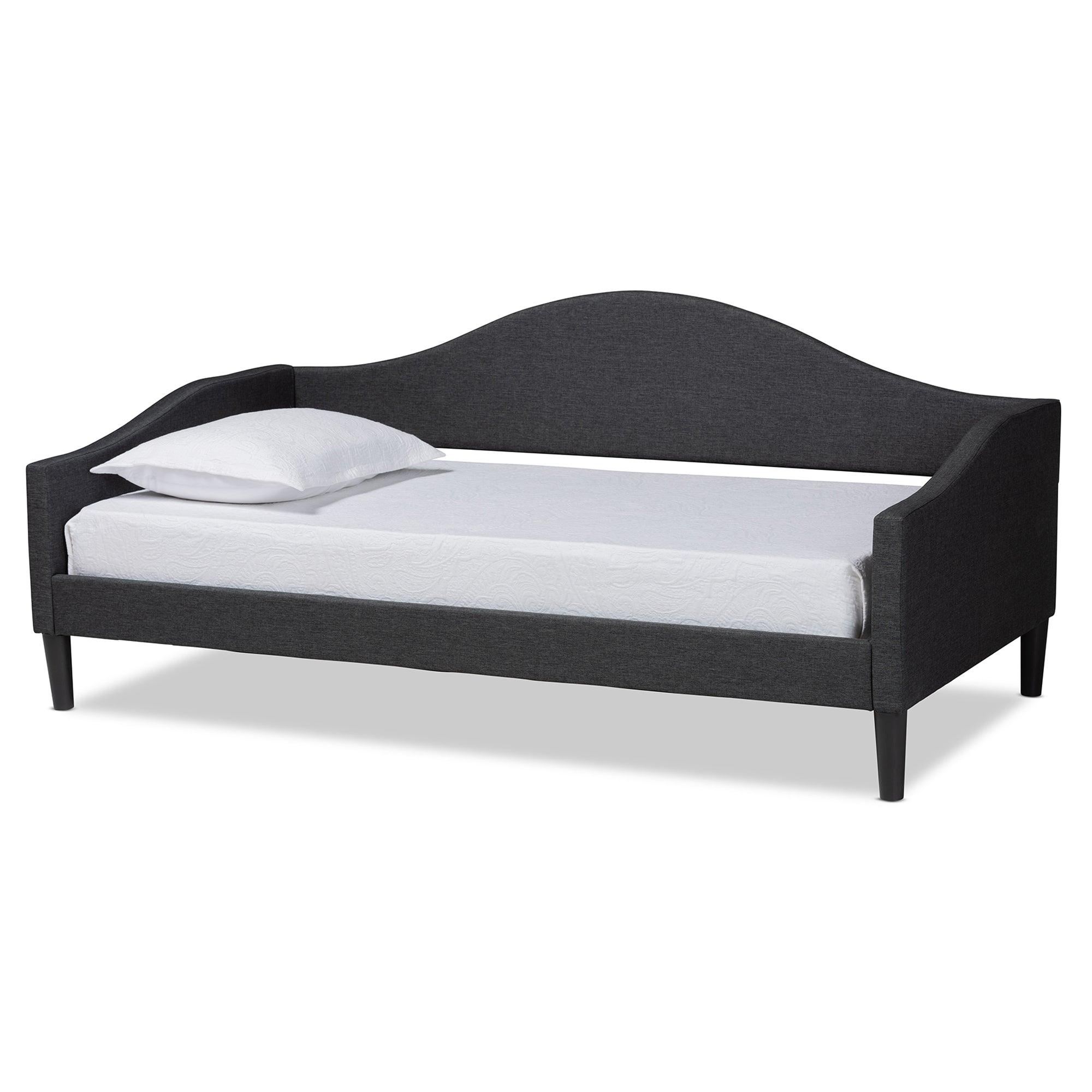 Milligan Modern and Contemporary Fabric Upholstered and Finished Wood Daybed