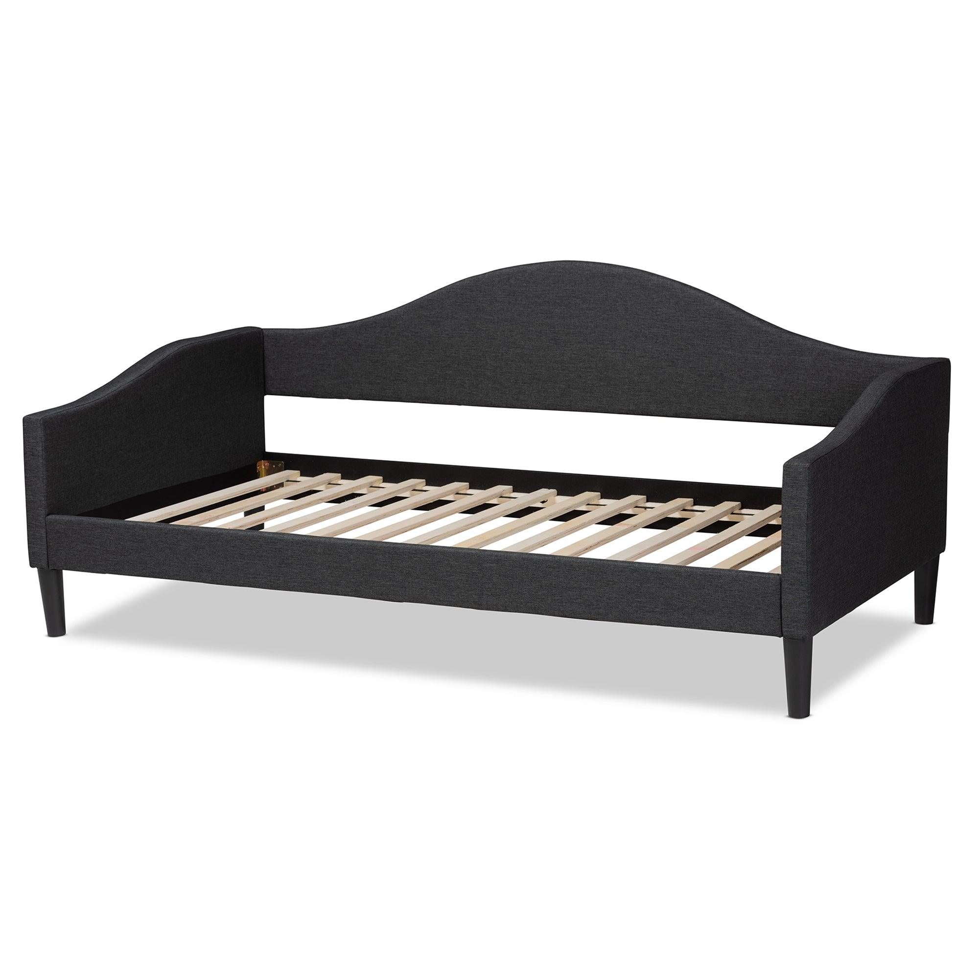 Milligan Modern and Contemporary Fabric Upholstered and Finished Wood Daybed