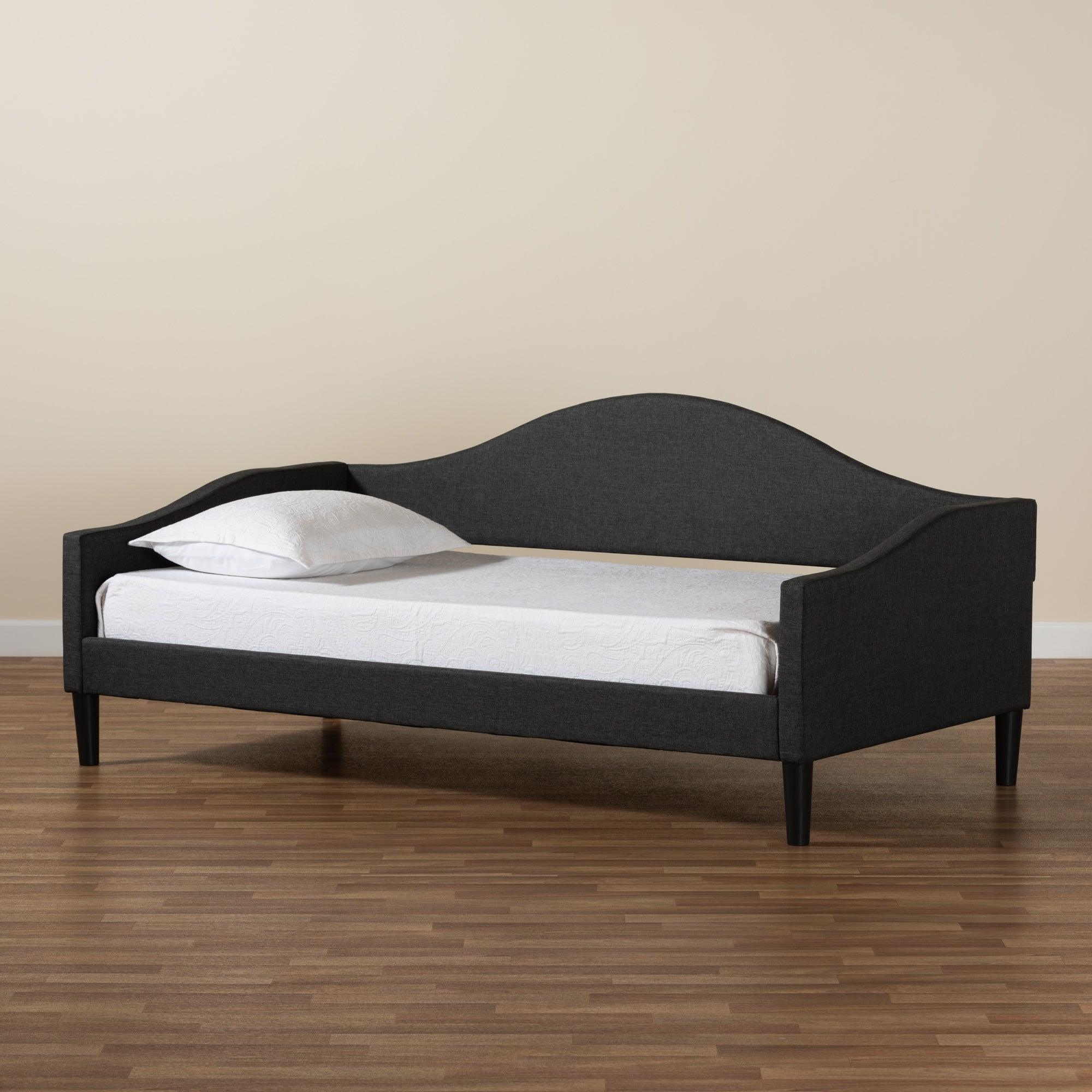 Milligan Modern and Contemporary Fabric Upholstered and Finished Wood Daybed