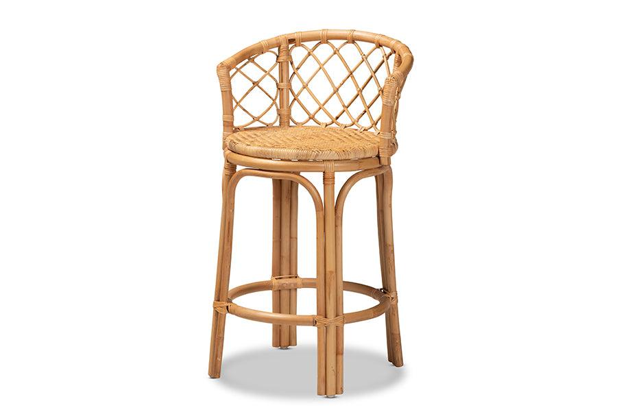 bali & pari Orchard Modern Bohemian Rattan Counter Stool