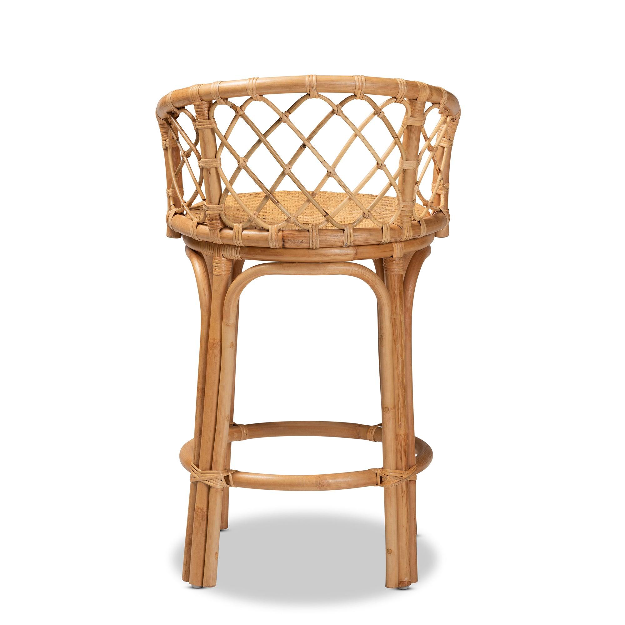 bali & pari Orchard Modern Bohemian Rattan Counter Stool