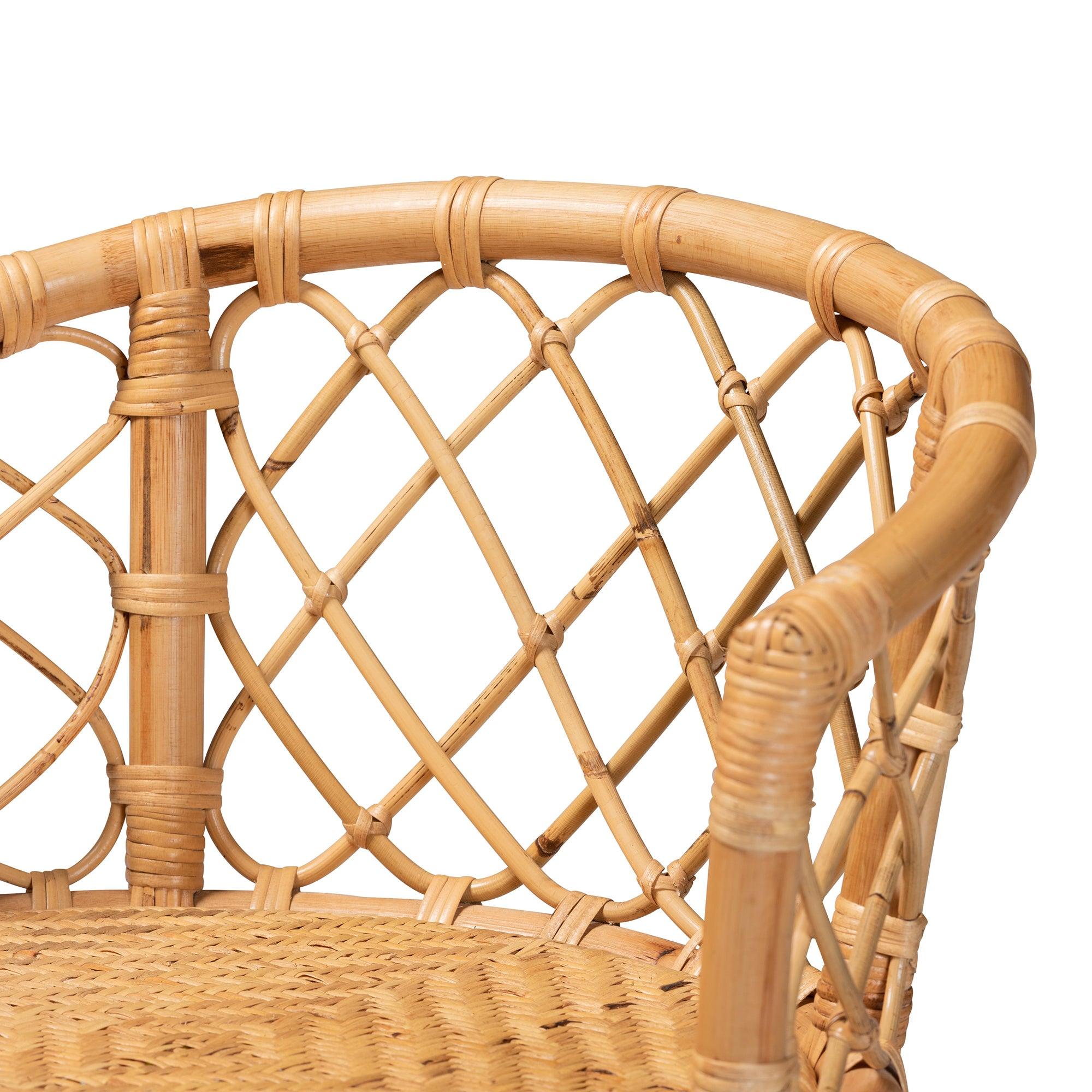 bali & pari Orchard Modern Bohemian Rattan Counter Stool