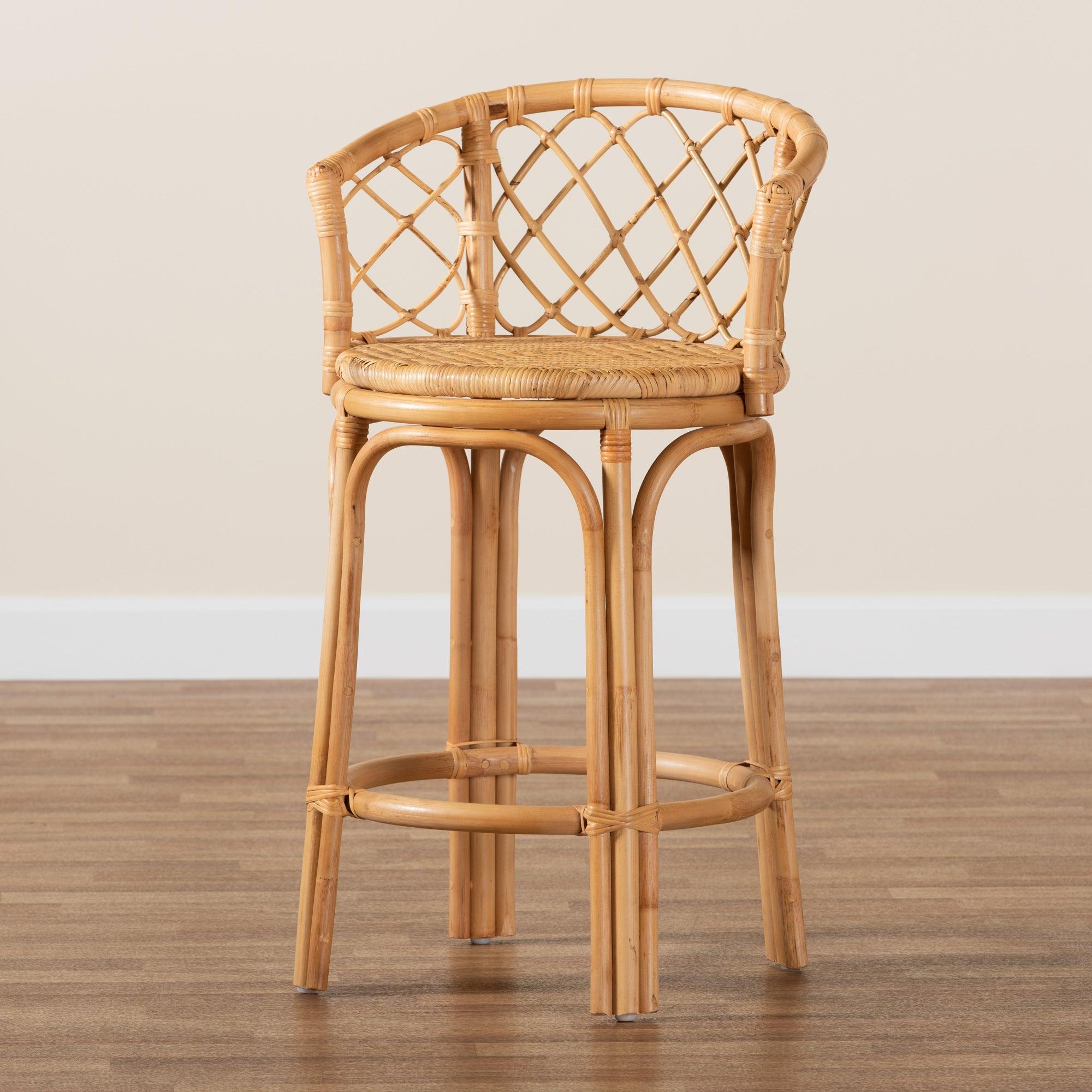 bali & pari Orchard Modern Bohemian Rattan Counter Stool