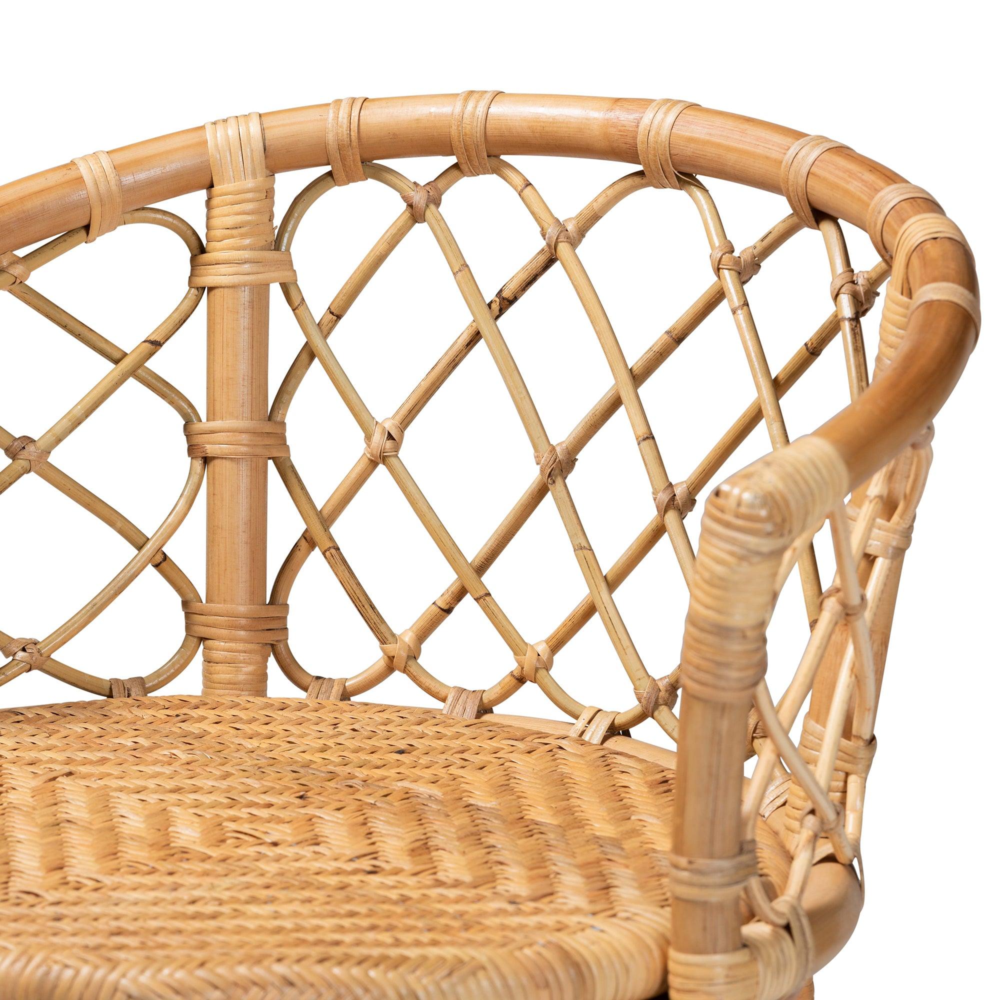 bali & pari Orchard Modern Bohemian Rattan Bar Stool