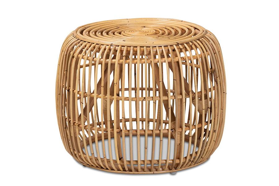 bali & pari Maverick Modern Bohemian Rattan End table