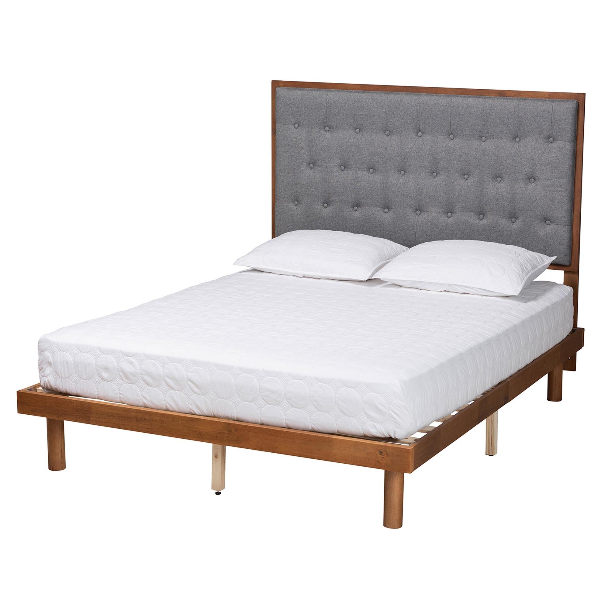 Bellini Classic and Traditional Fabric and Finished Wood Platform Bed