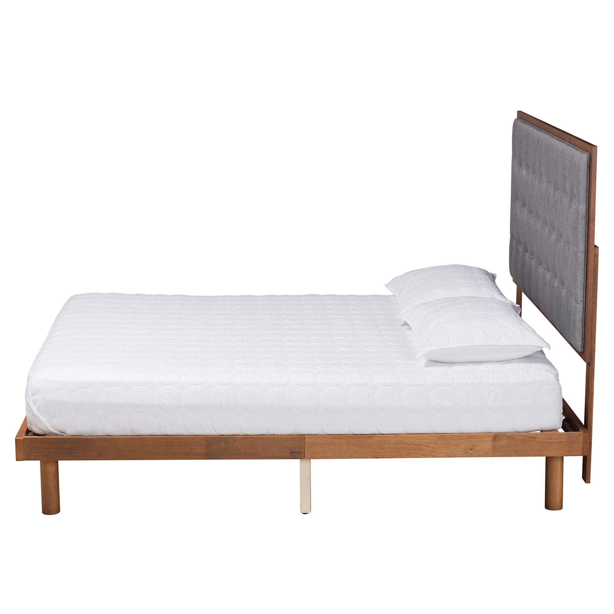 Bellini Classic and Traditional Fabric and Finished Wood Platform Bed