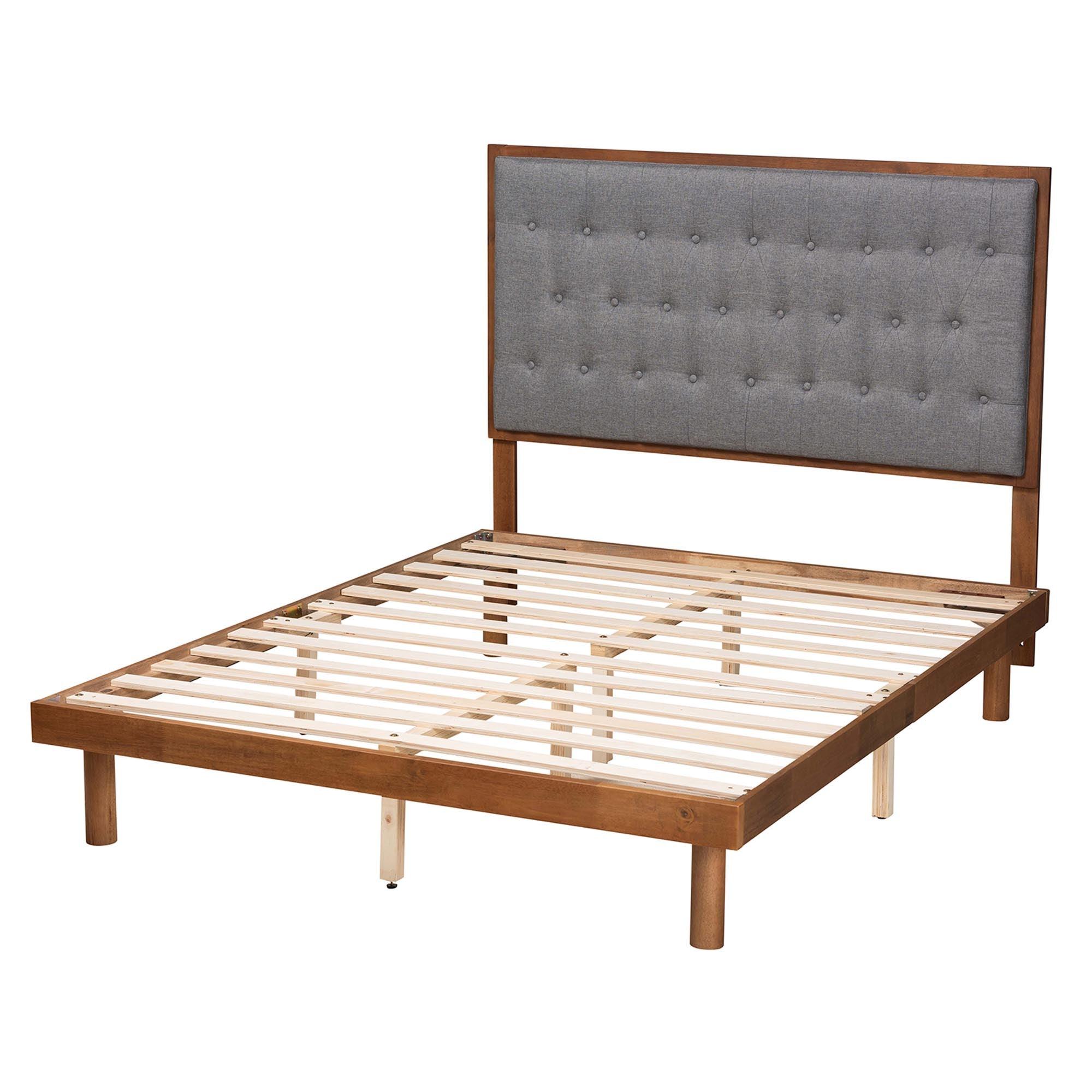 Bellini Classic and Traditional Fabric and Finished Wood Platform Bed